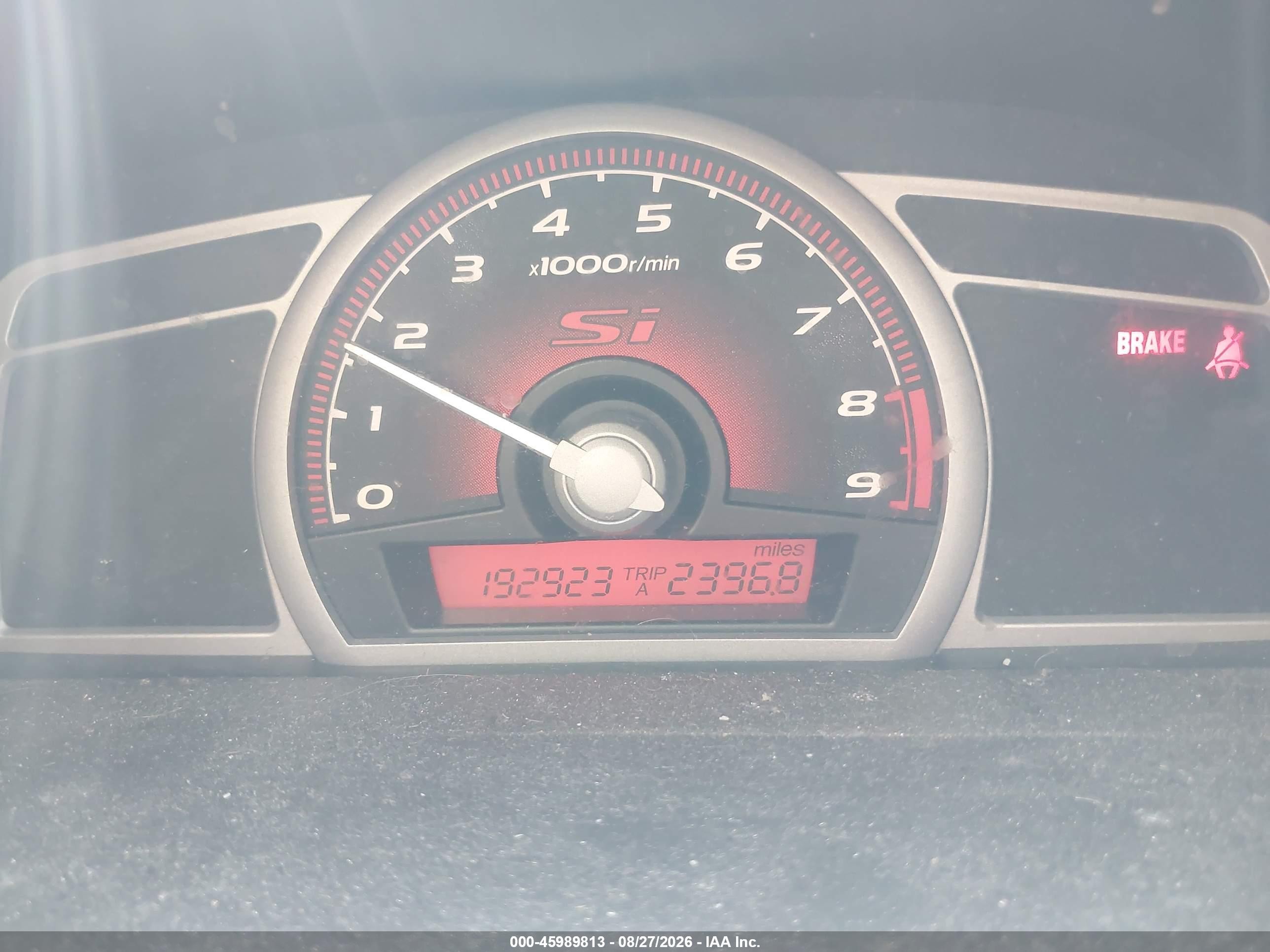 2006 Honda Civic Si Red vin: 2HGFG21506H707083