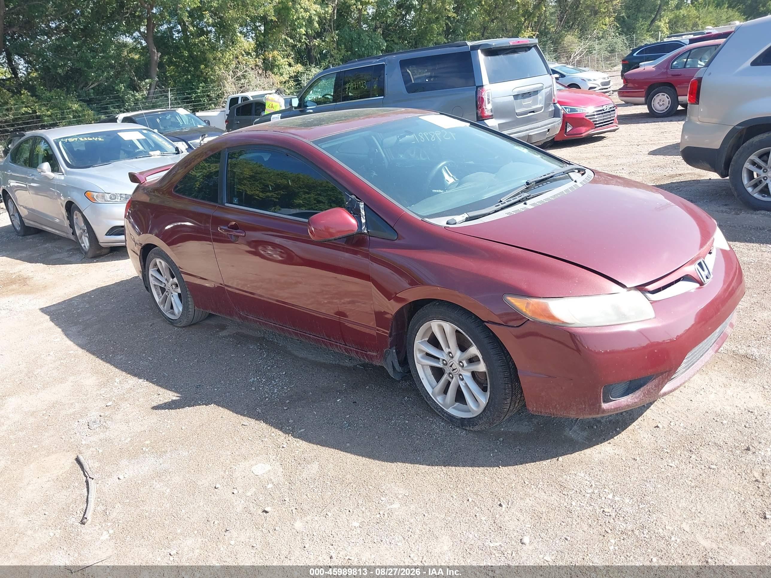 2006 Honda Civic Si Red vin: 2HGFG21506H707083