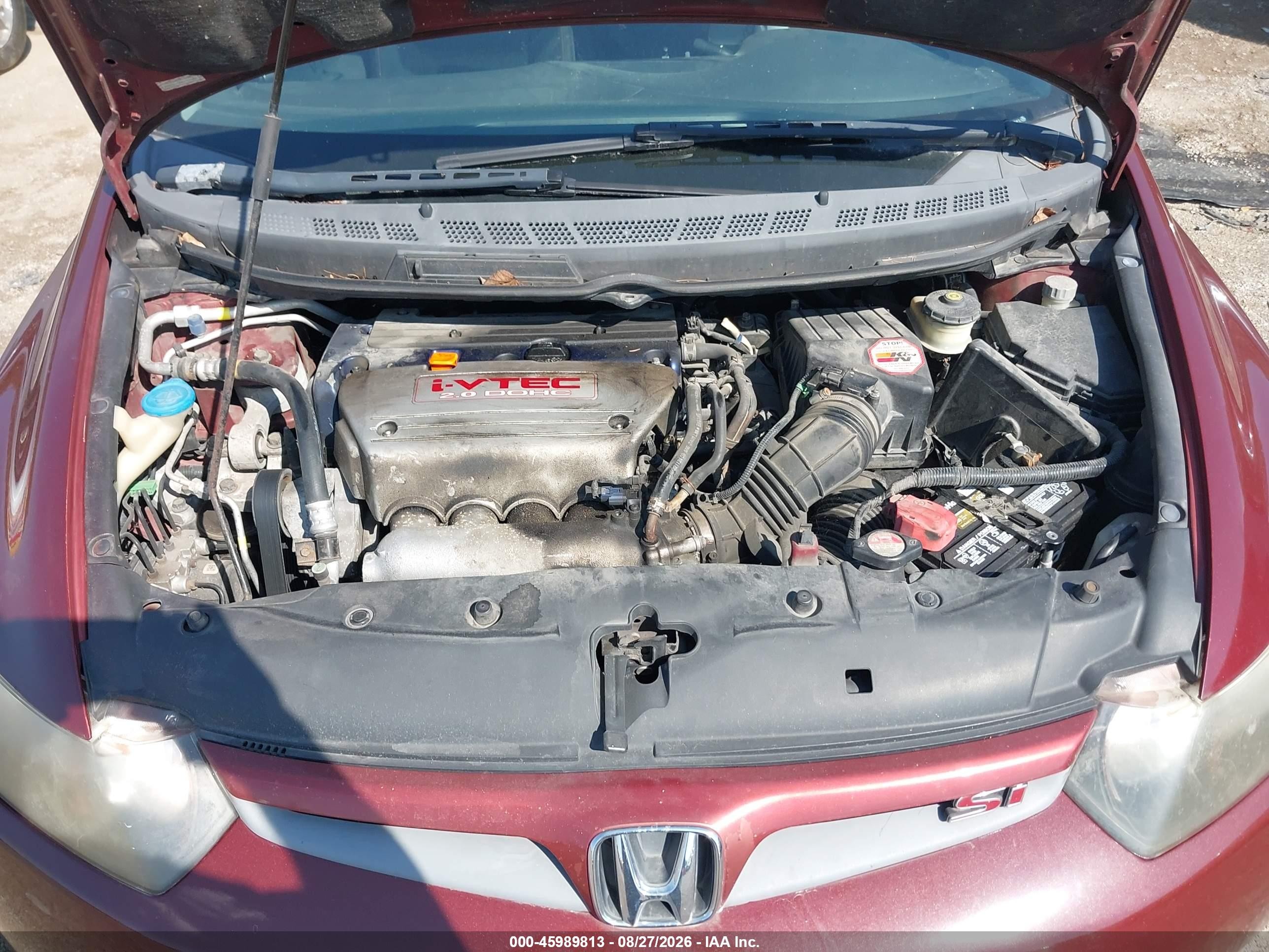 2006 Honda Civic Si Red vin: 2HGFG21506H707083