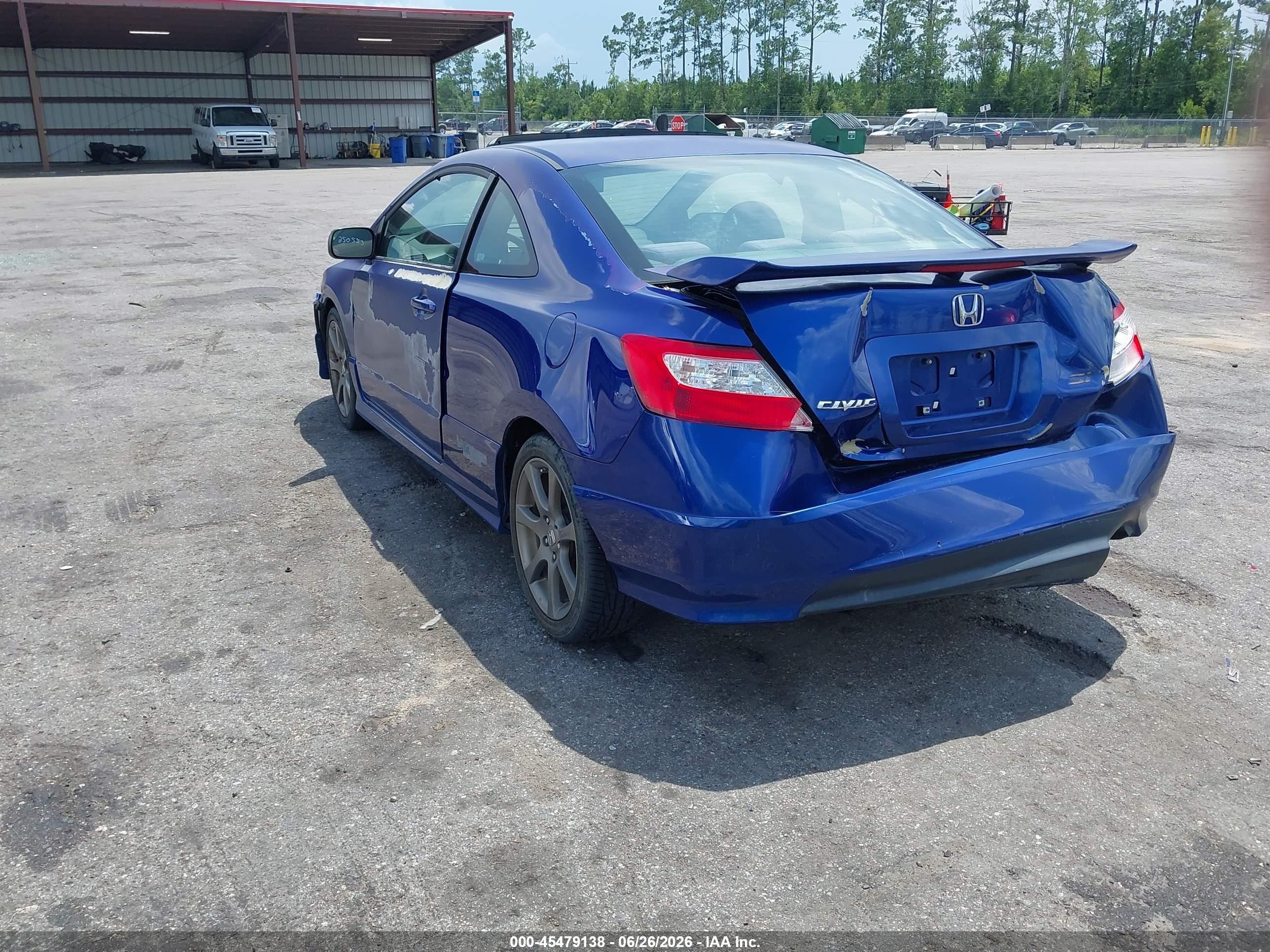 2006 Honda Civic Si Blue vin: 2HGFG21506H712168