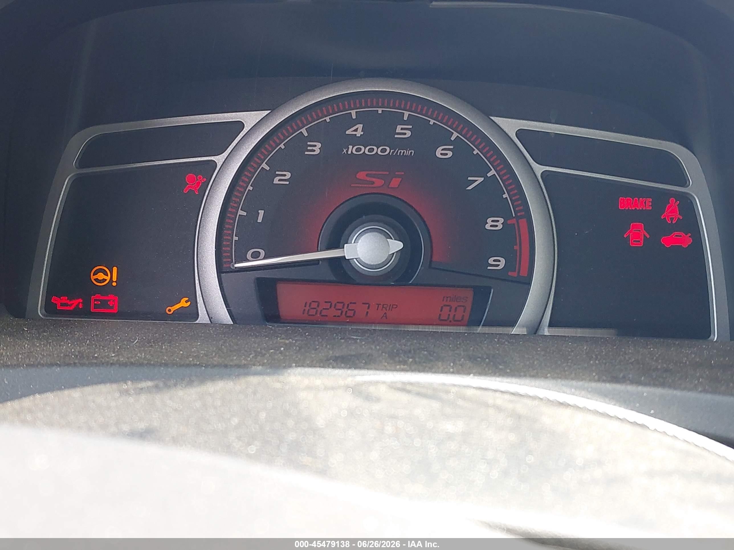2006 Honda Civic Si Blue vin: 2HGFG21506H712168