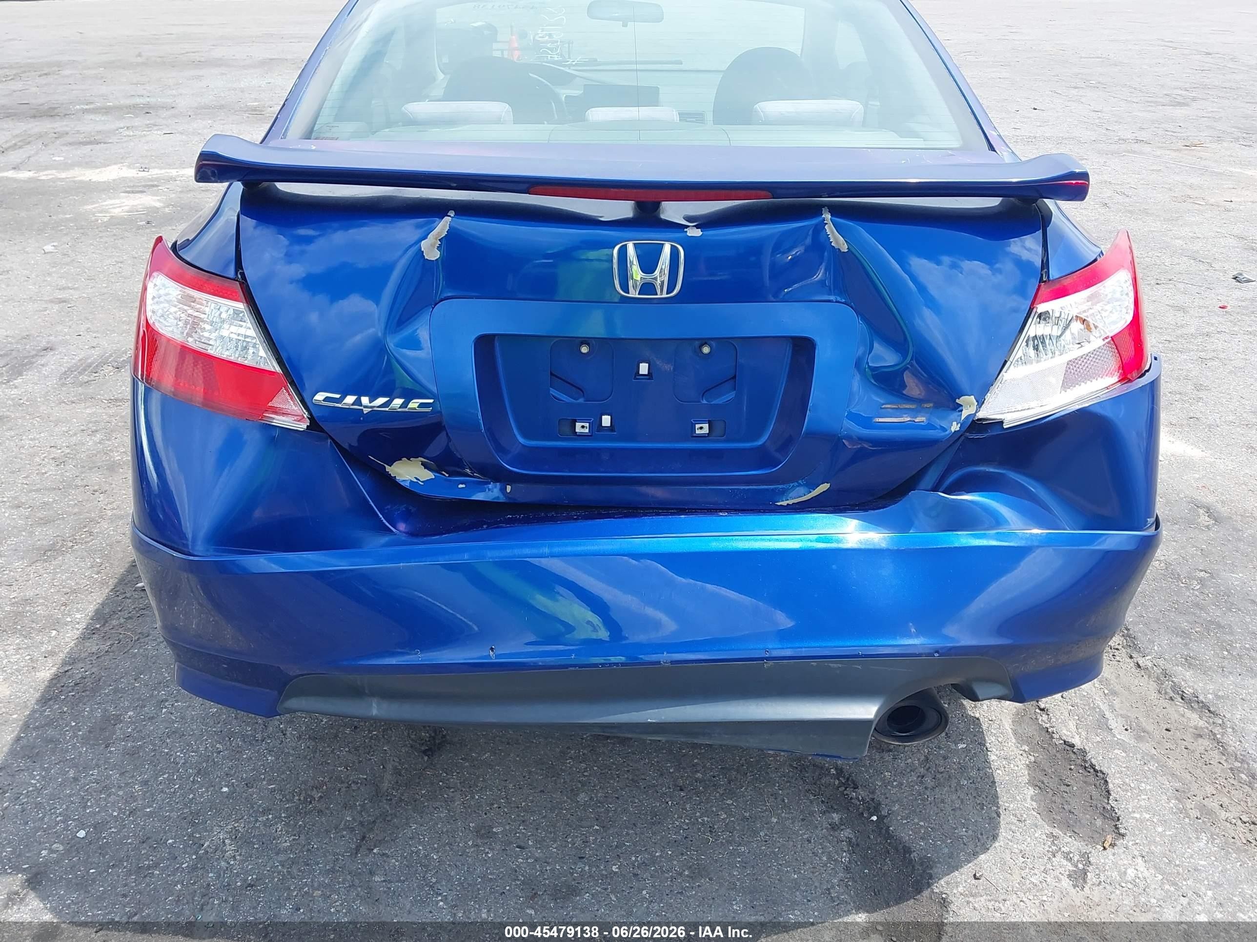 2006 Honda Civic Si Blue vin: 2HGFG21506H712168