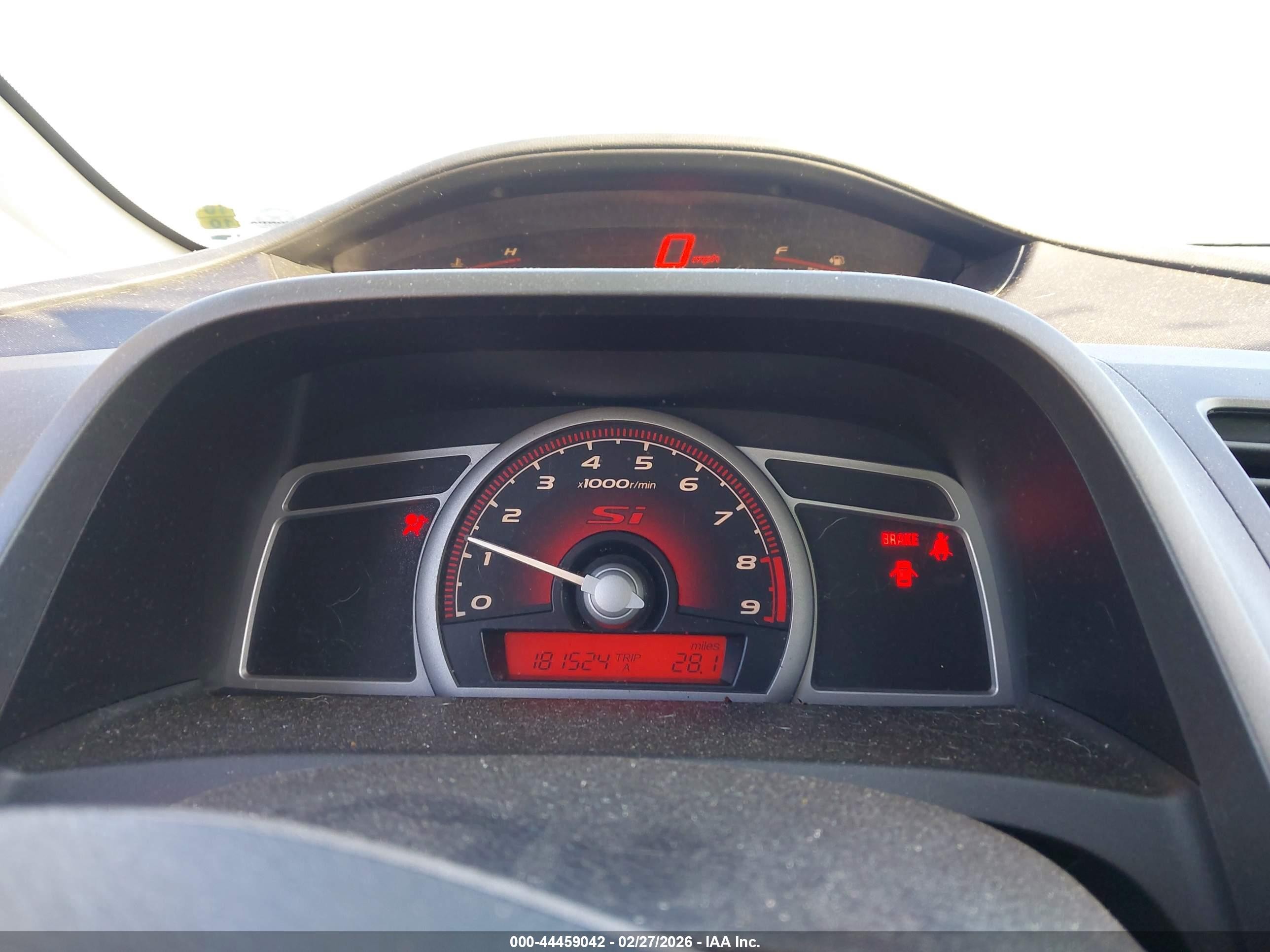 2006 Honda Civic Si Si/si (m6)/w/navi   St Черный vin: 2HGFG21516H706346