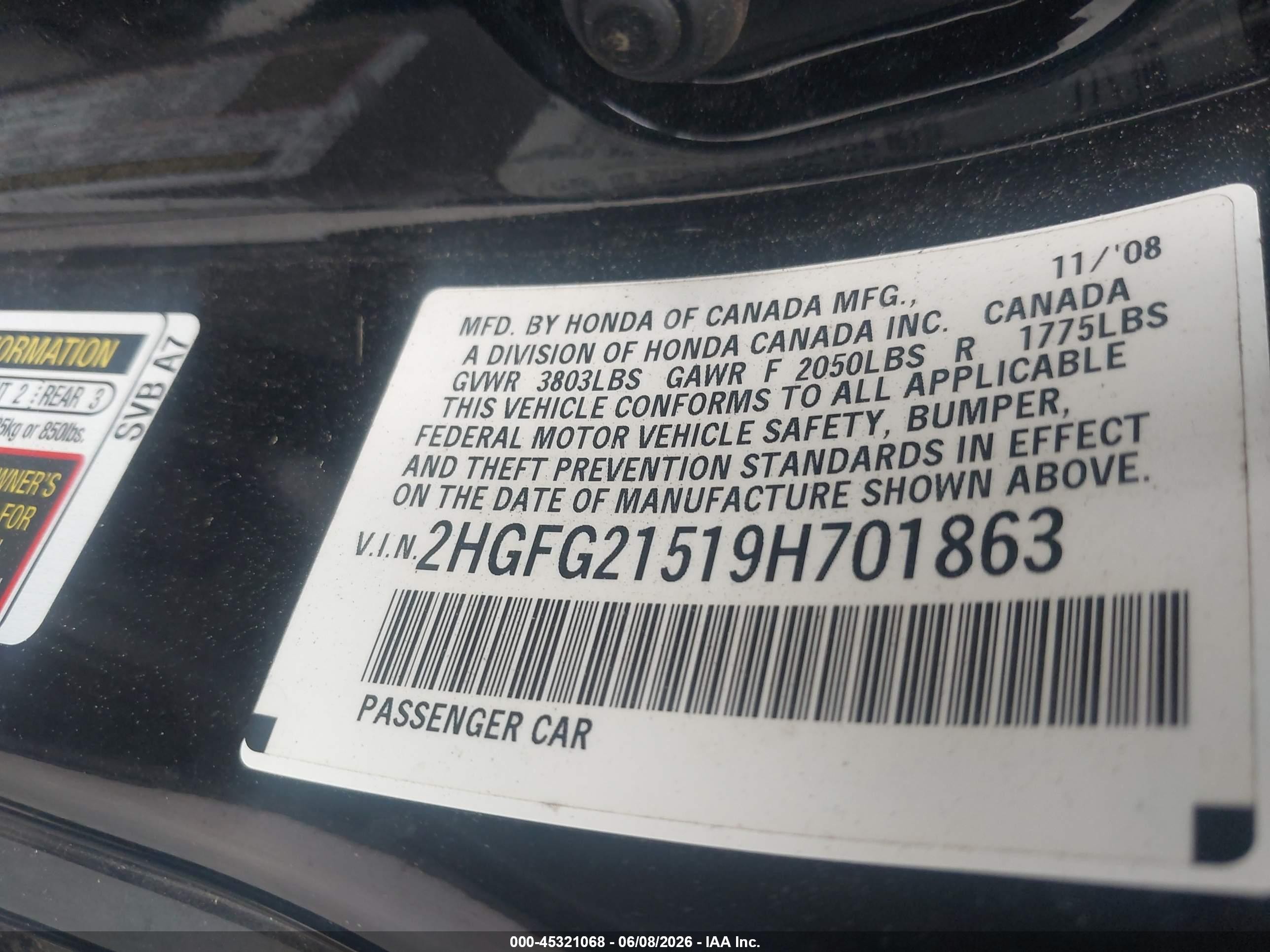 2009 Honda Civic Si Black vin: 2HGFG21519H701863