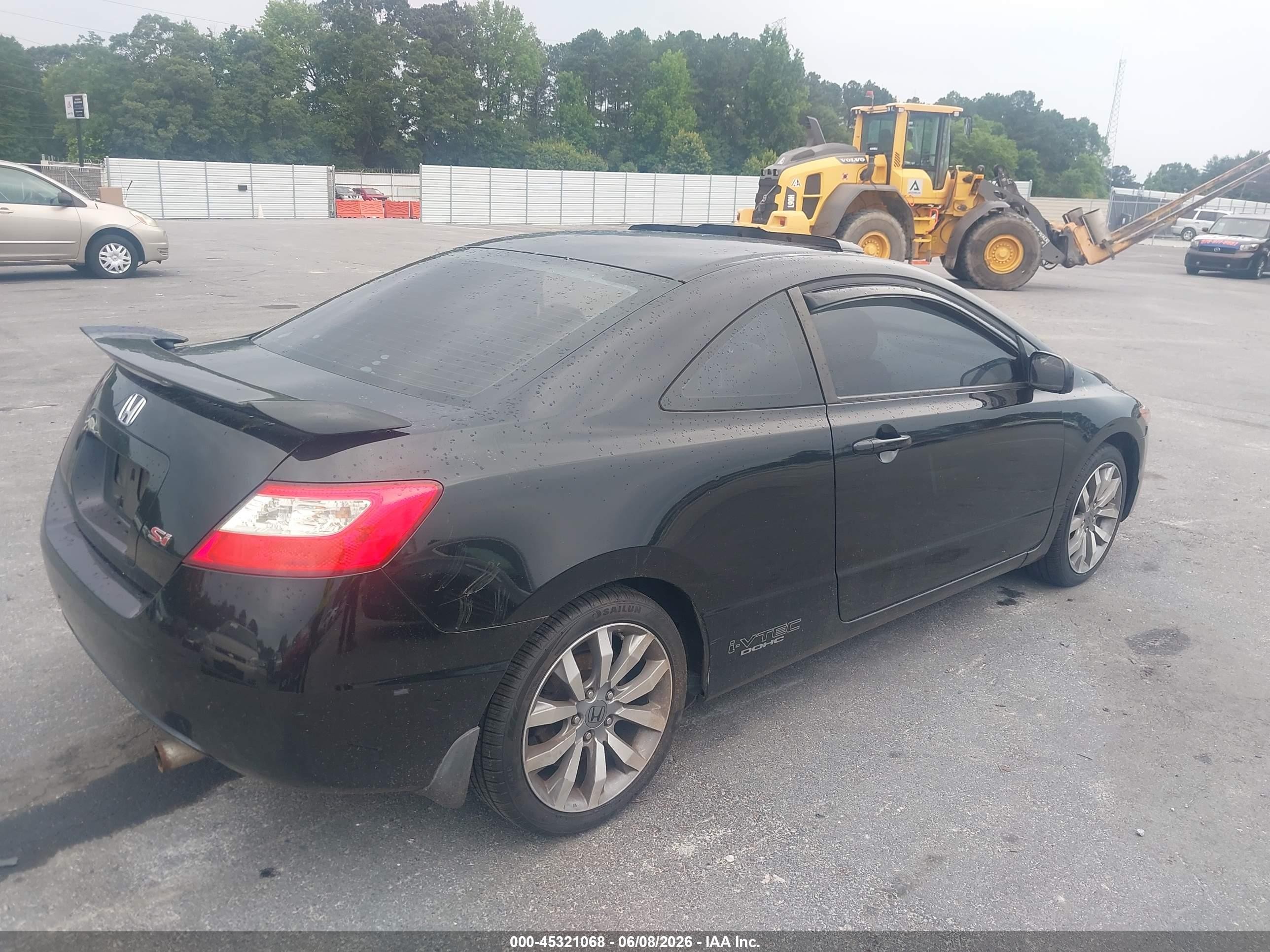 2009 Honda Civic Si Black vin: 2HGFG21519H701863