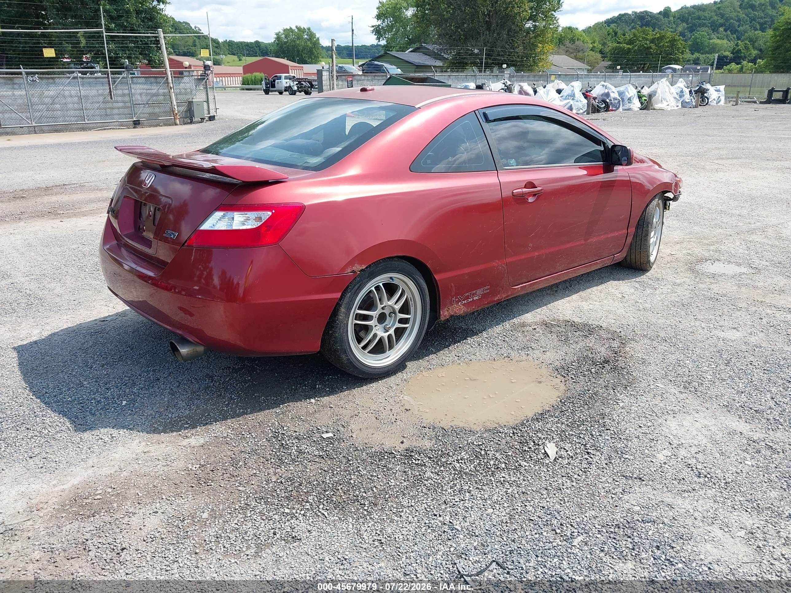 2006 Honda Civic Si Красный vin: 2HGFG21526H705125