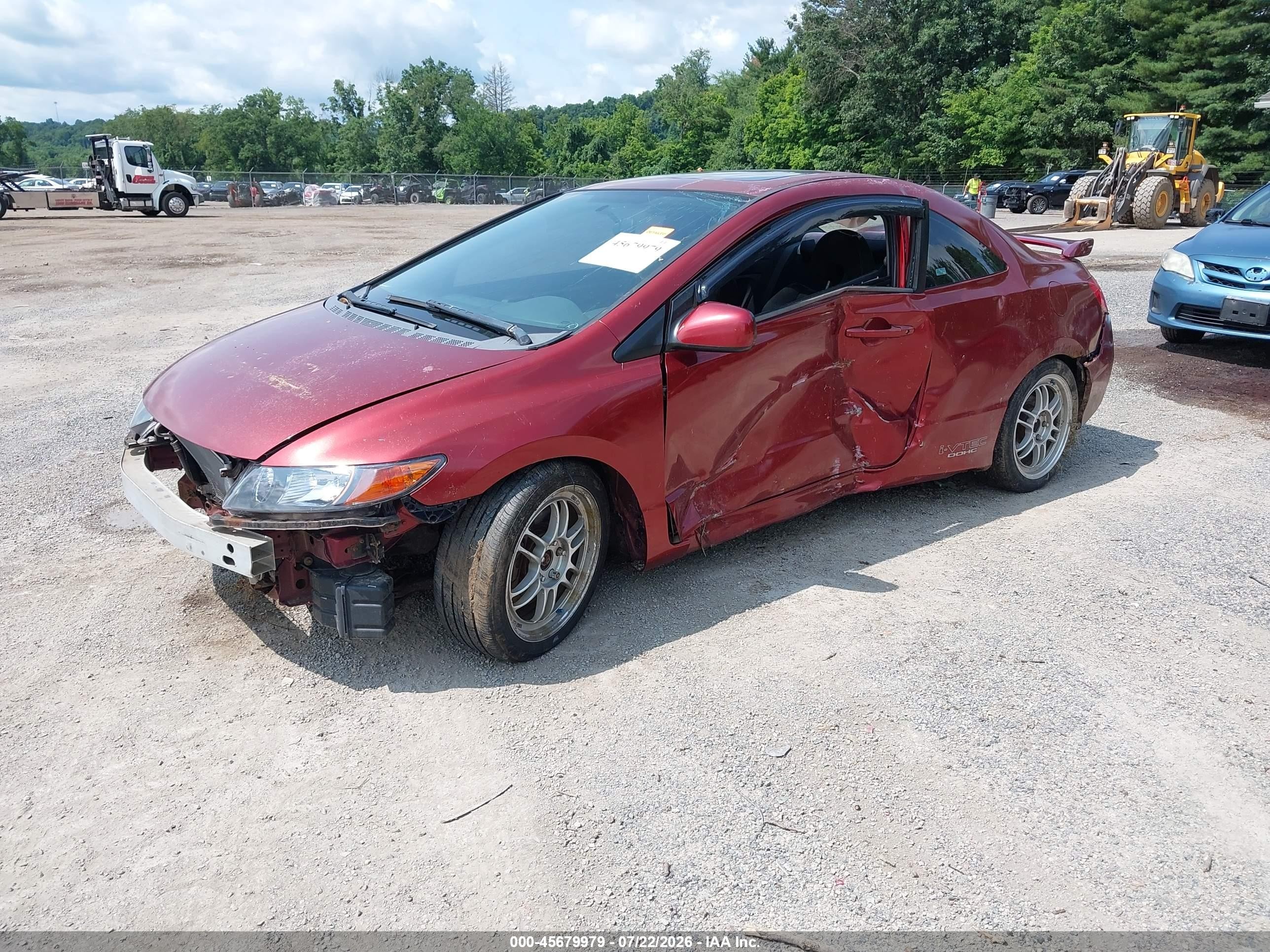 2006 Honda Civic Si Красный vin: 2HGFG21526H705125
