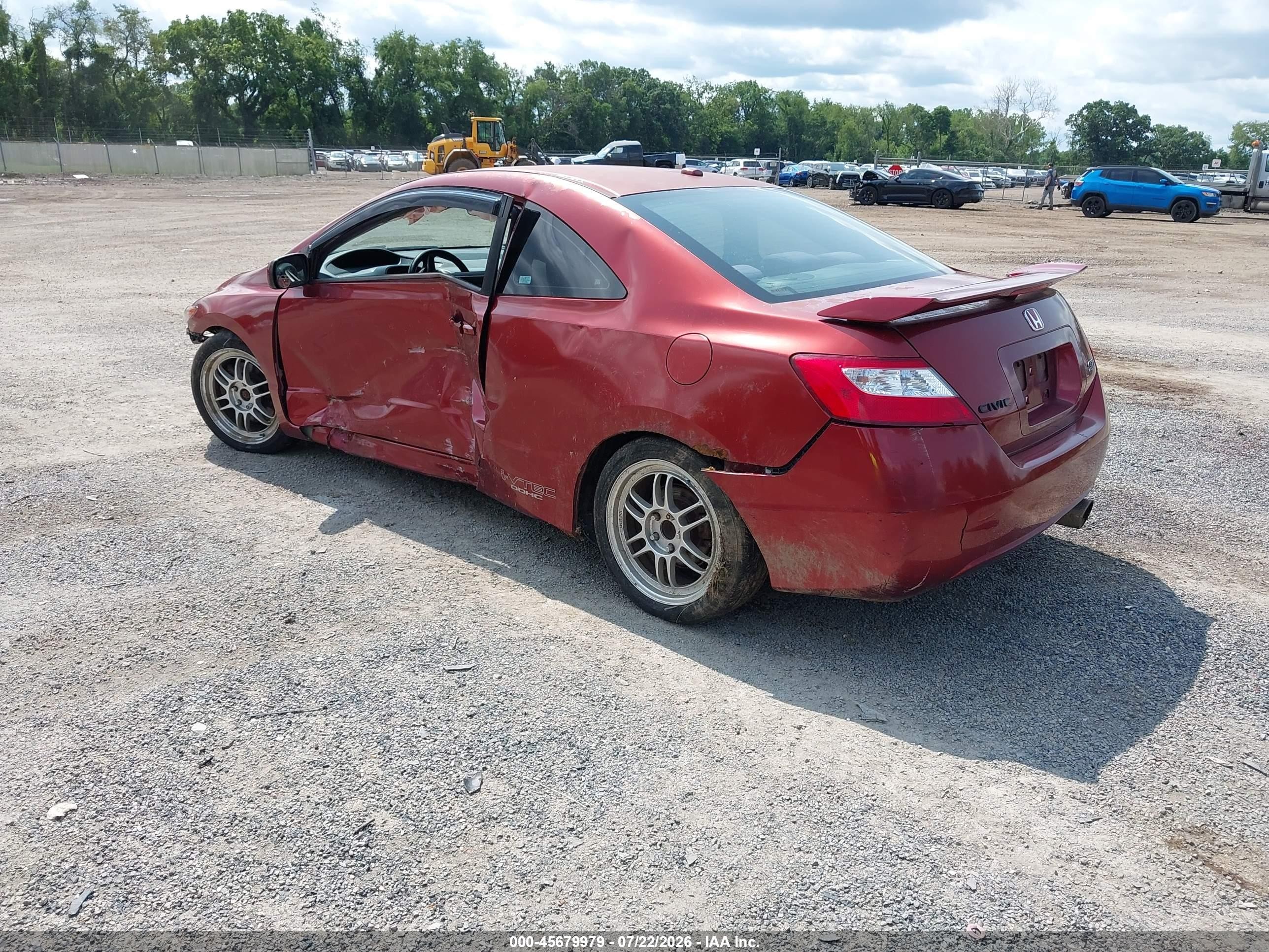 2006 Honda Civic Si Красный vin: 2HGFG21526H705125