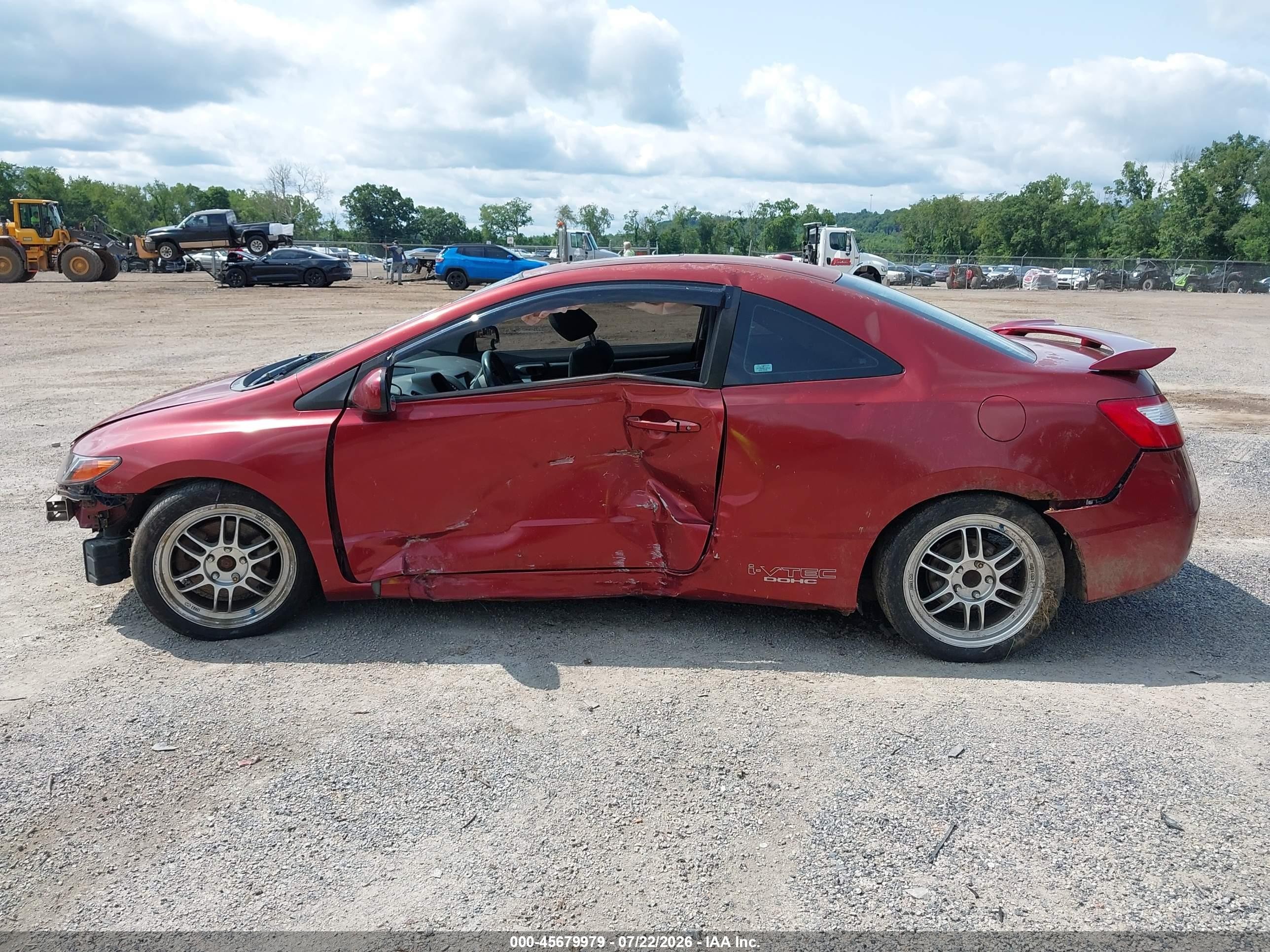 2006 Honda Civic Si Красный vin: 2HGFG21526H705125