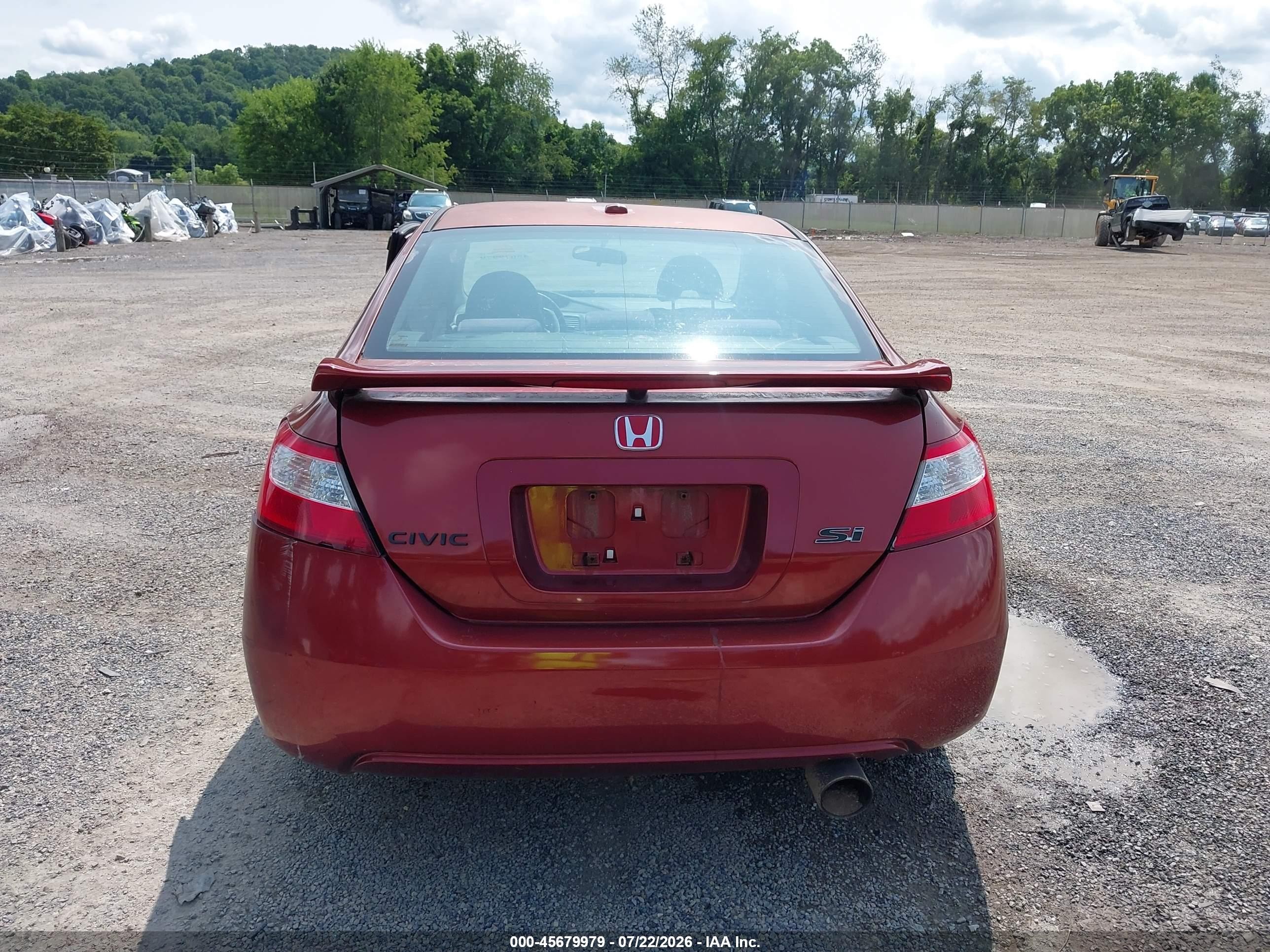 2006 Honda Civic Si Красный vin: 2HGFG21526H705125