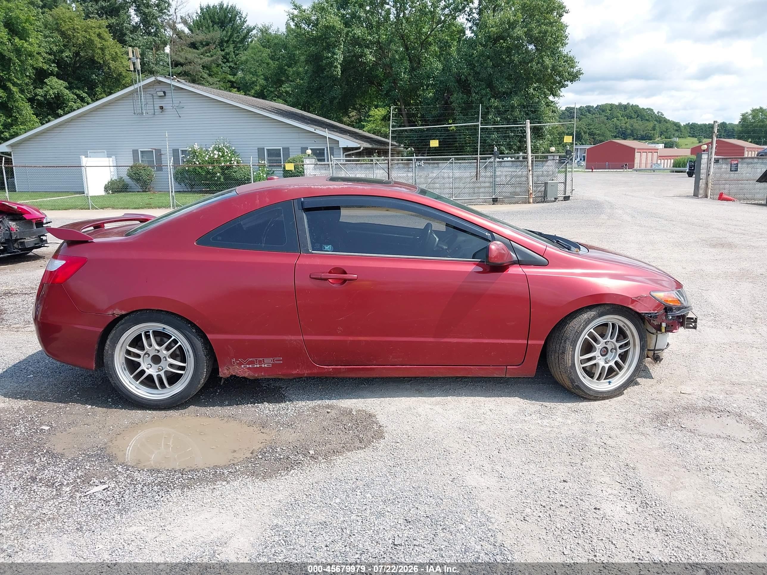 2006 Honda Civic Si Красный vin: 2HGFG21526H705125