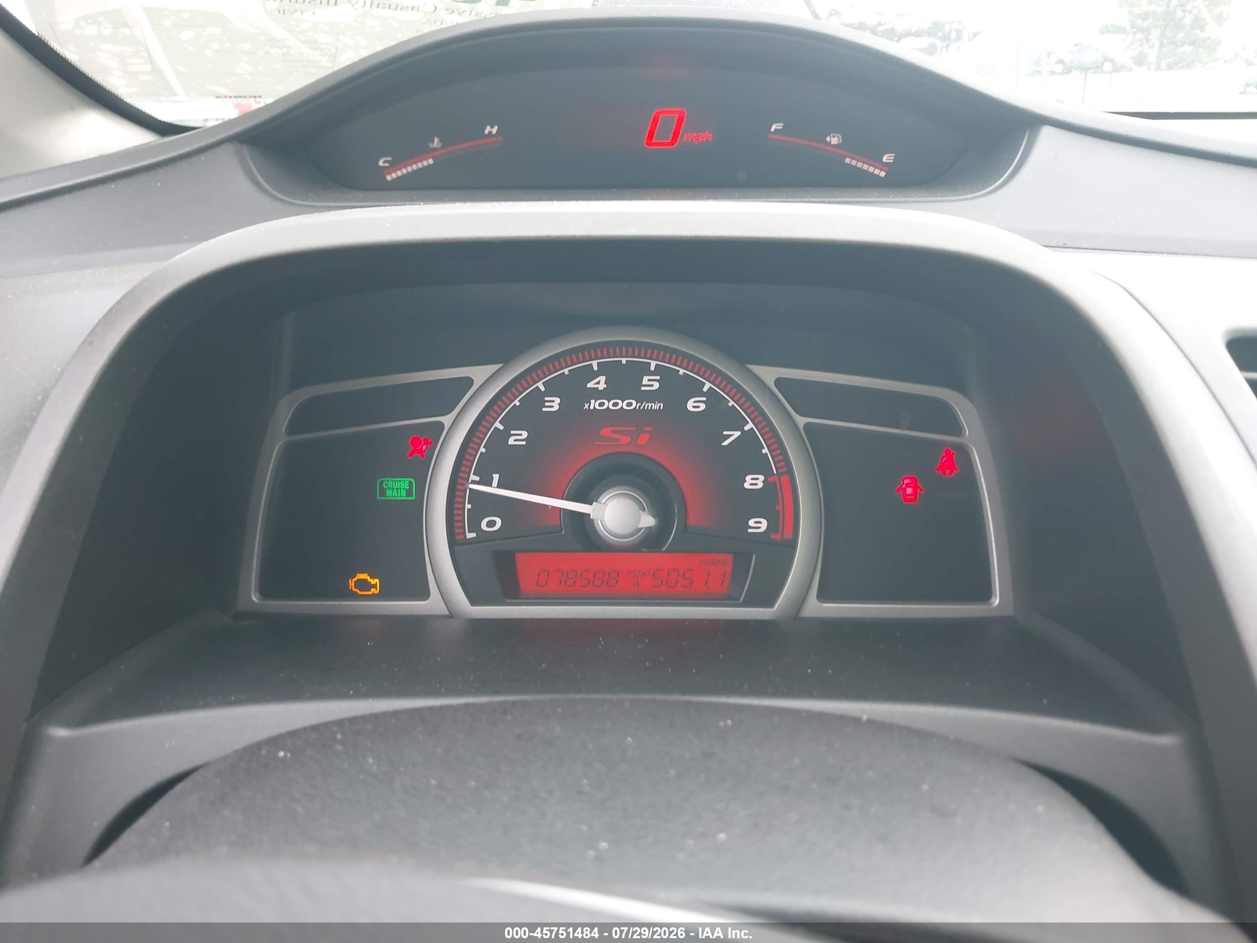 2006 Honda Civic Si White vin: 2HGFG21526H707179