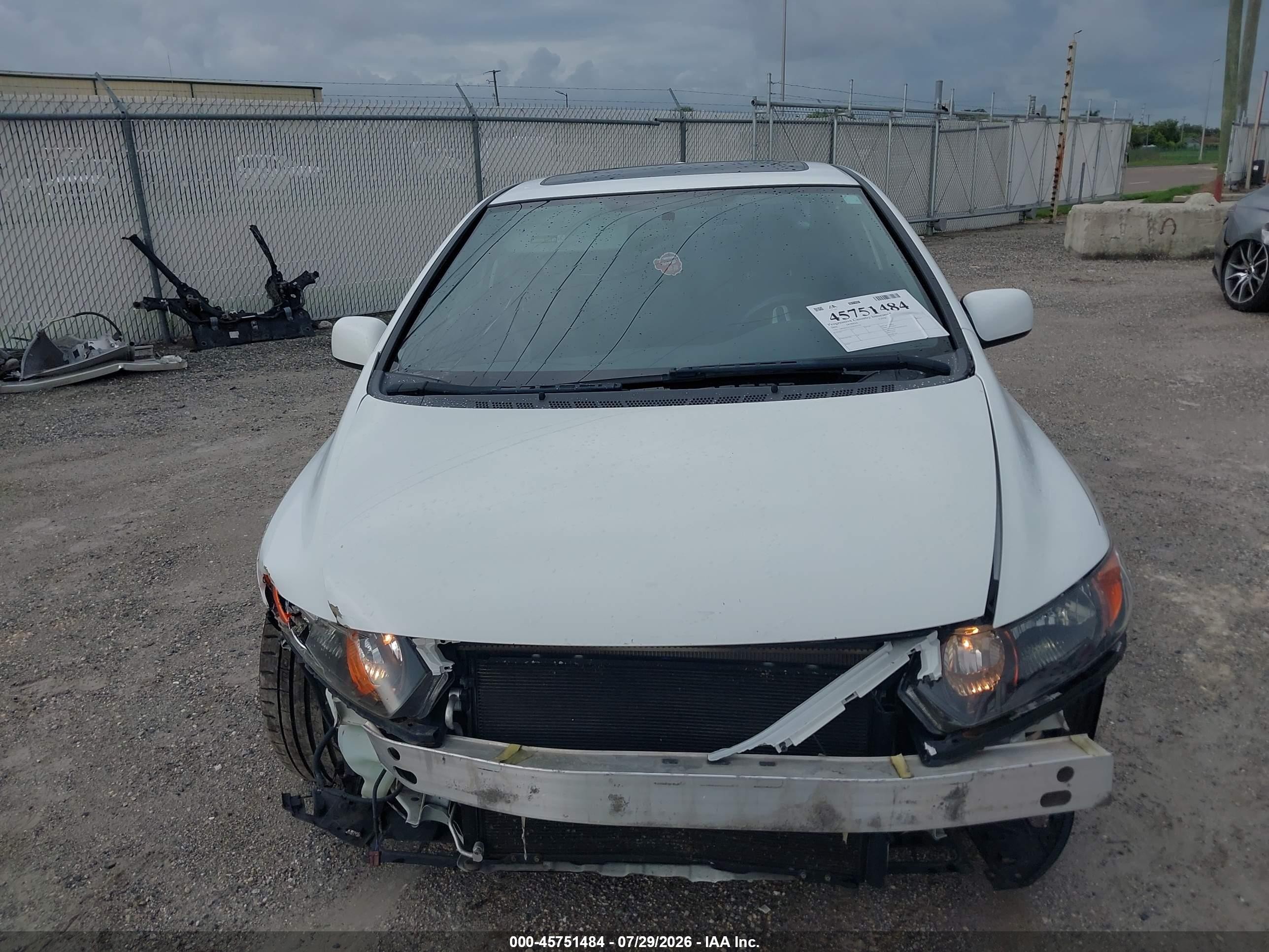 2006 Honda Civic Si White vin: 2HGFG21526H707179
