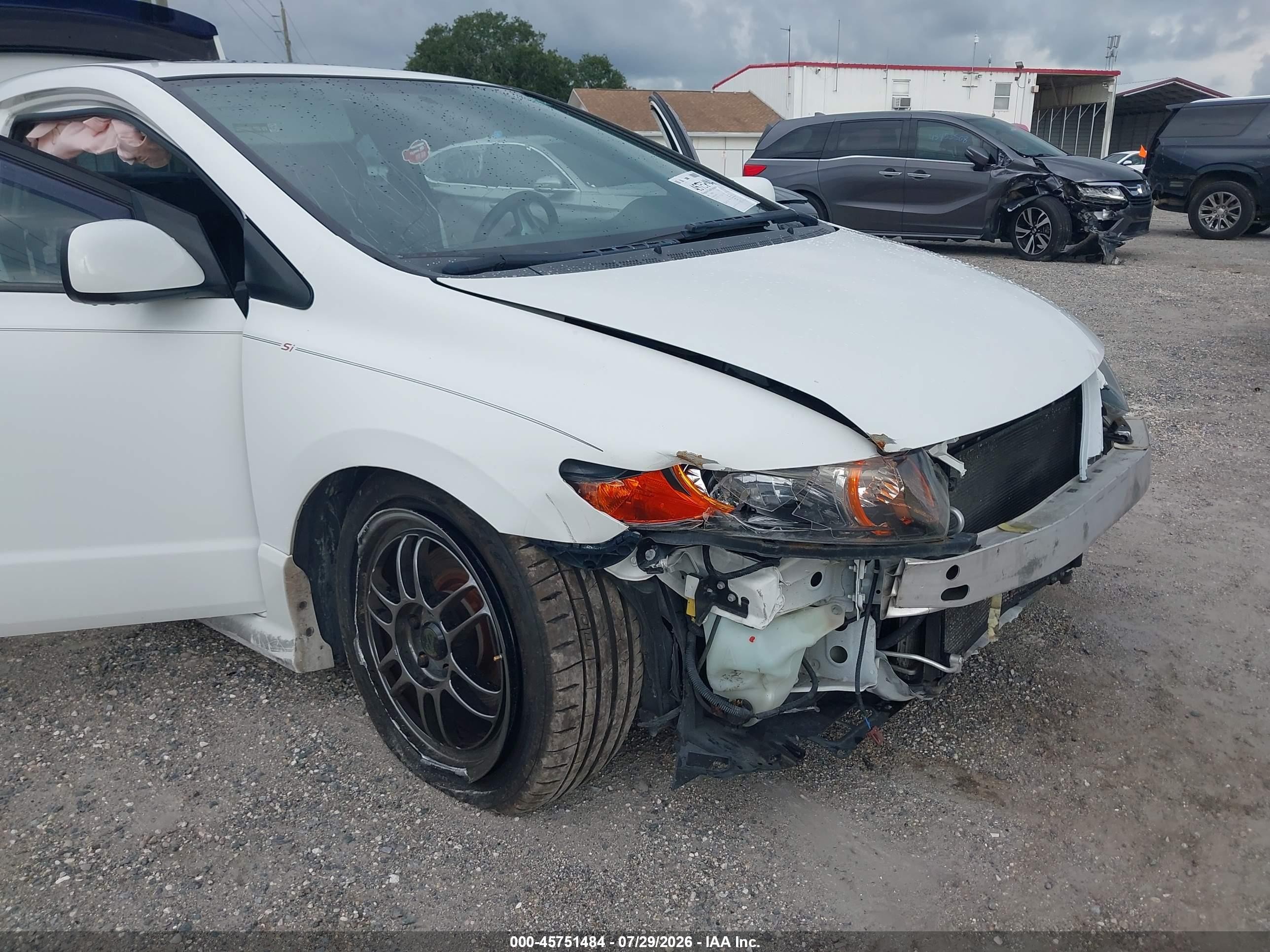 2006 Honda Civic Si White vin: 2HGFG21526H707179