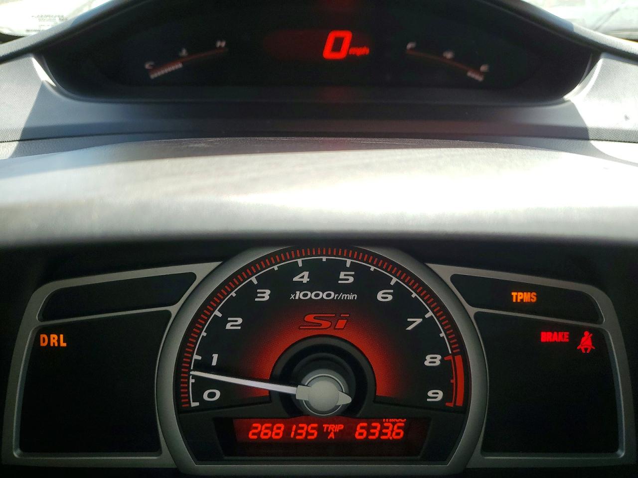 2008 Honda Civic Si White vin: 2HGFG21528H700736