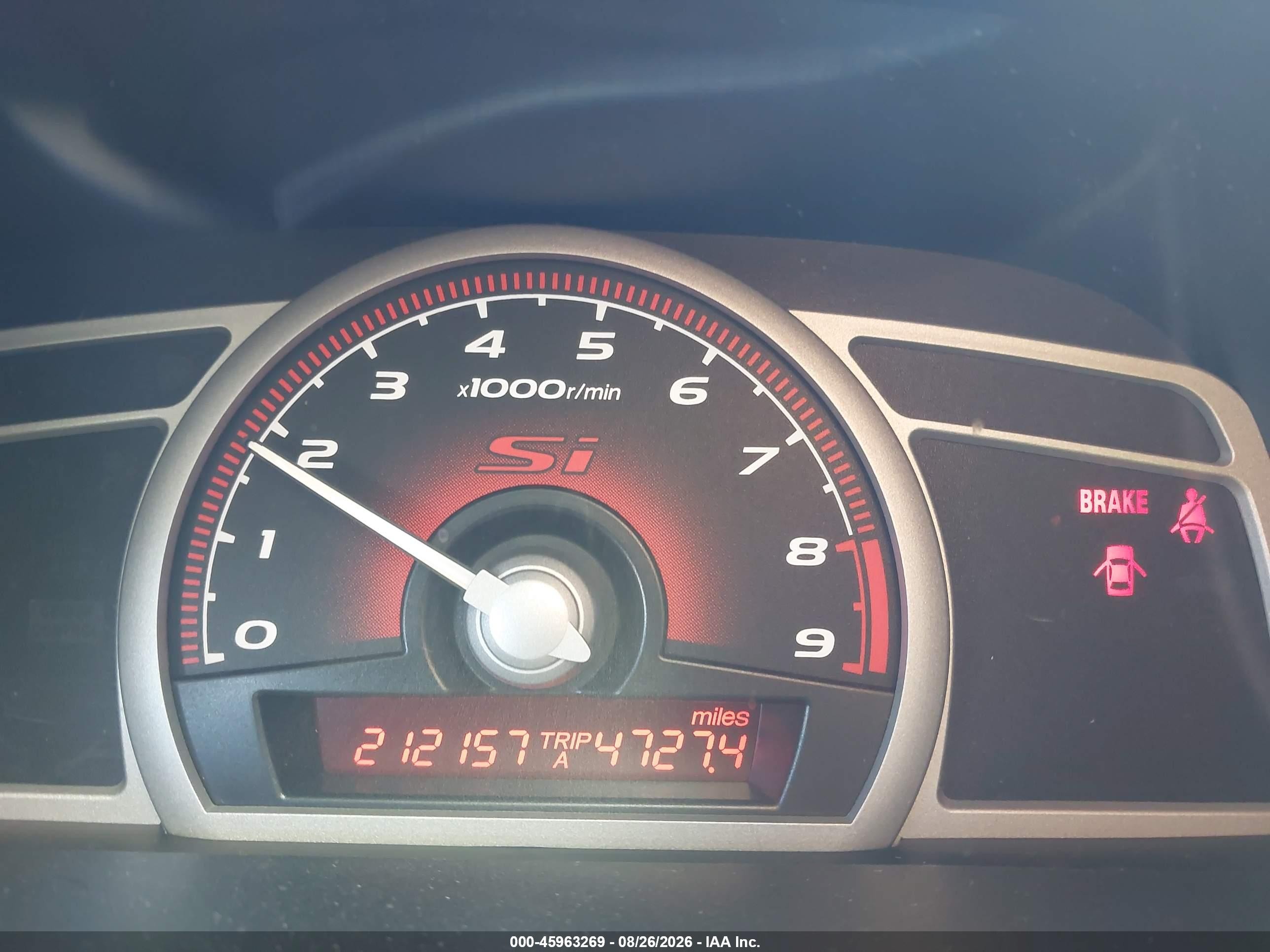 2009 Honda Civic Si Gray vin: 2HGFG21529H703475