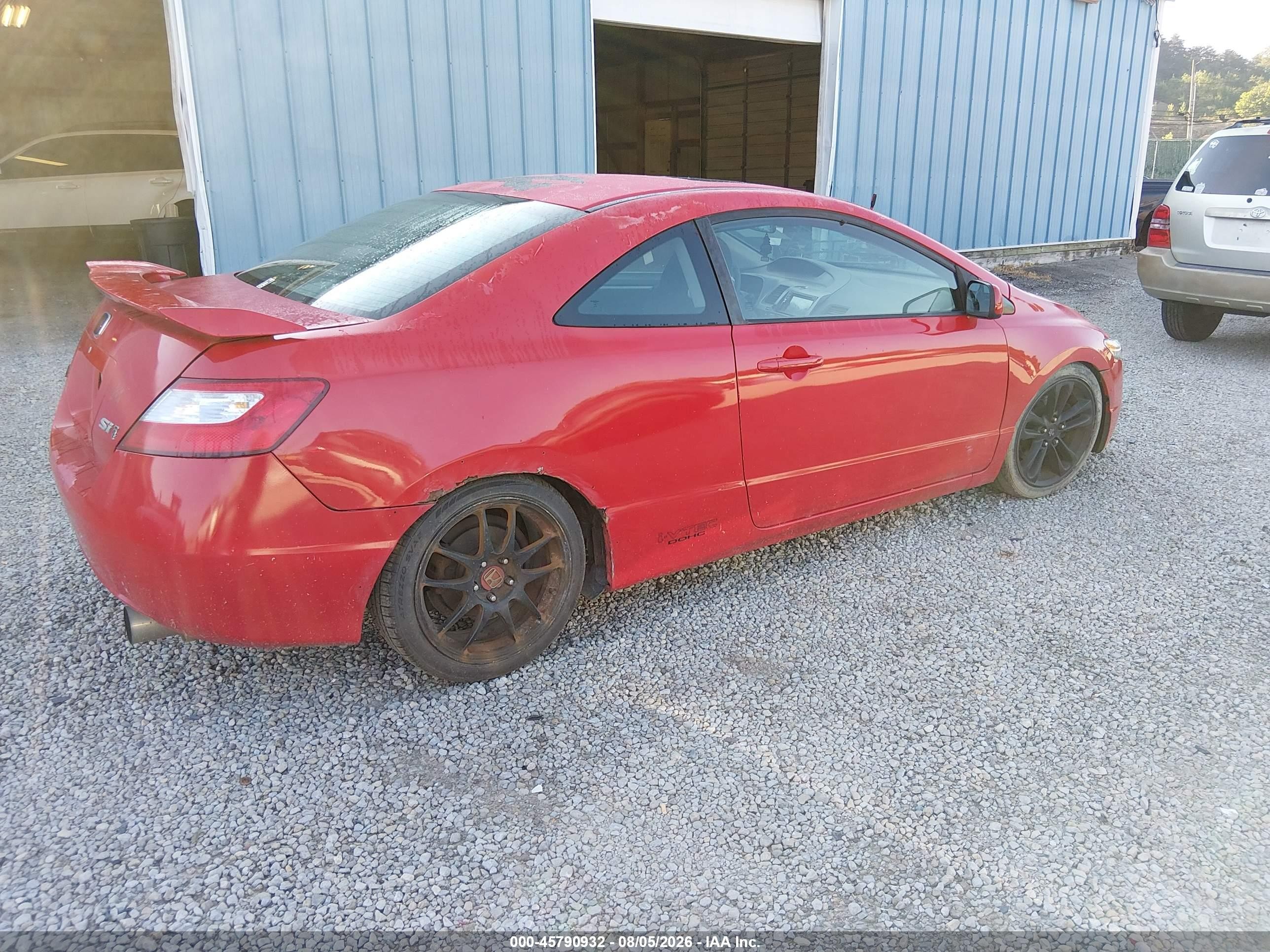 2008 Honda Civic Si Red vin: 2HGFG21538H704410