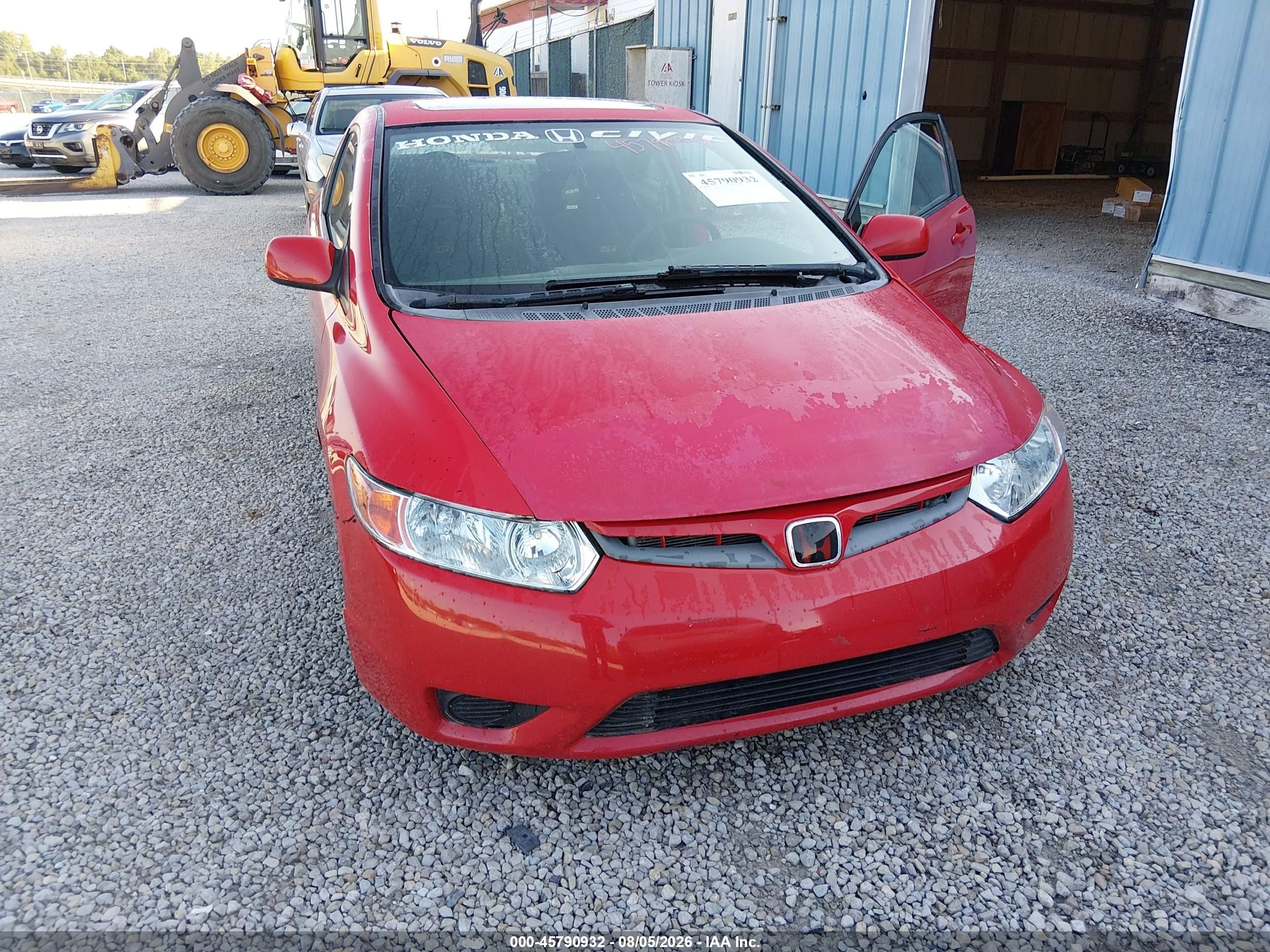 2008 Honda Civic Si Red vin: 2HGFG21538H704410