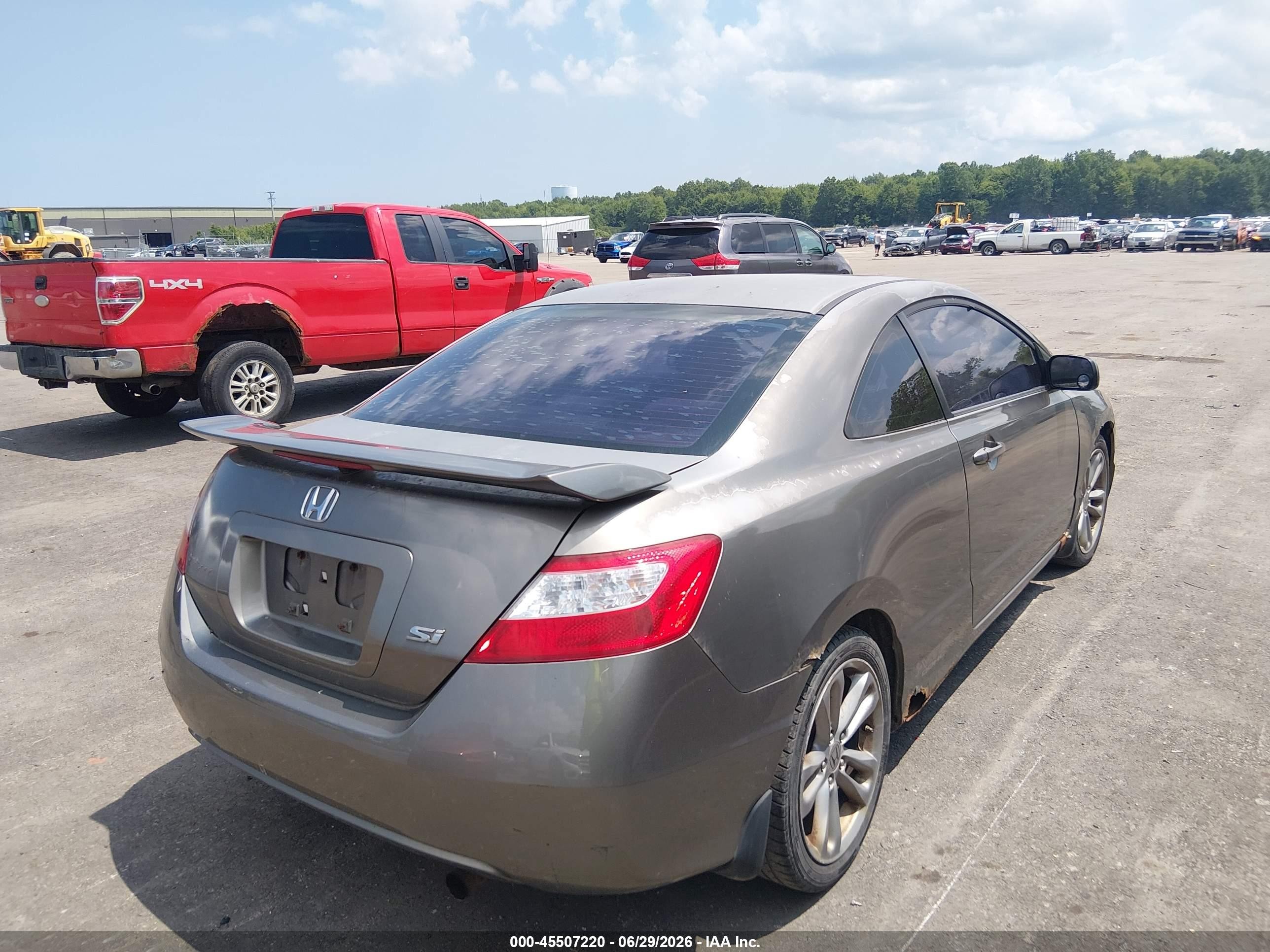 2008 Honda Civic Si Gray vin: 2HGFG21538H708411