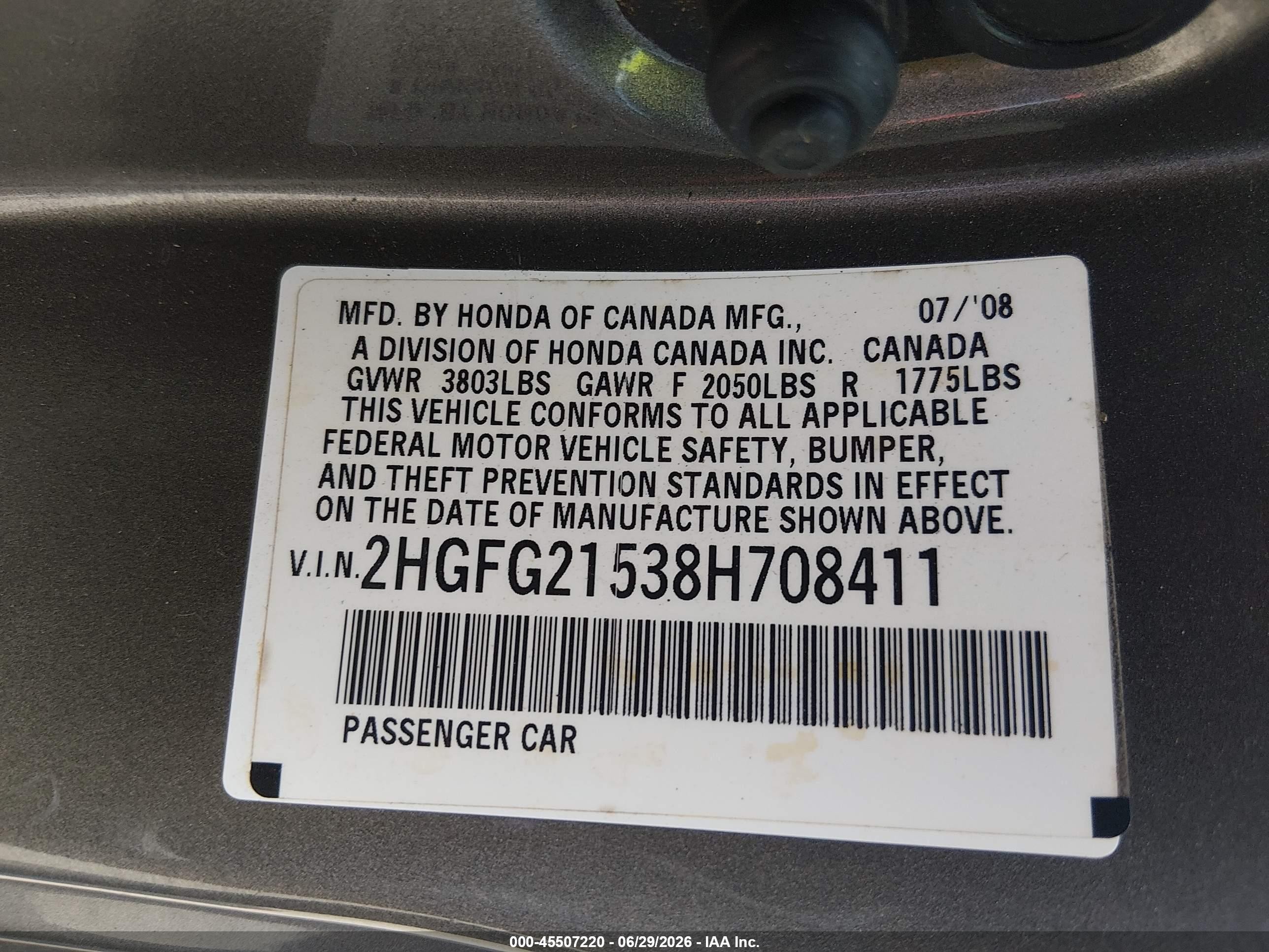 2008 Honda Civic Si Gray vin: 2HGFG21538H708411