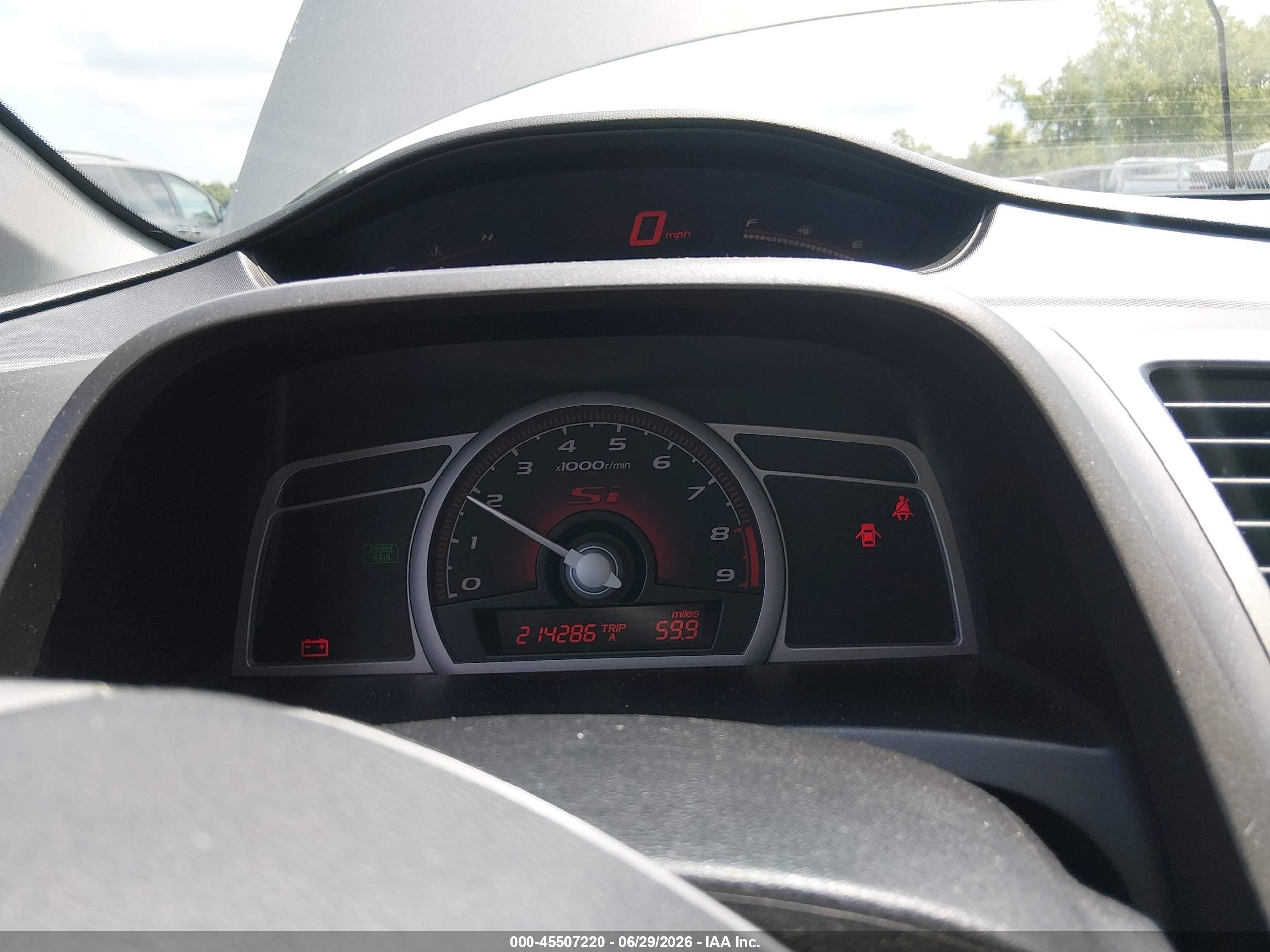 2008 Honda Civic Si Gray vin: 2HGFG21538H708411