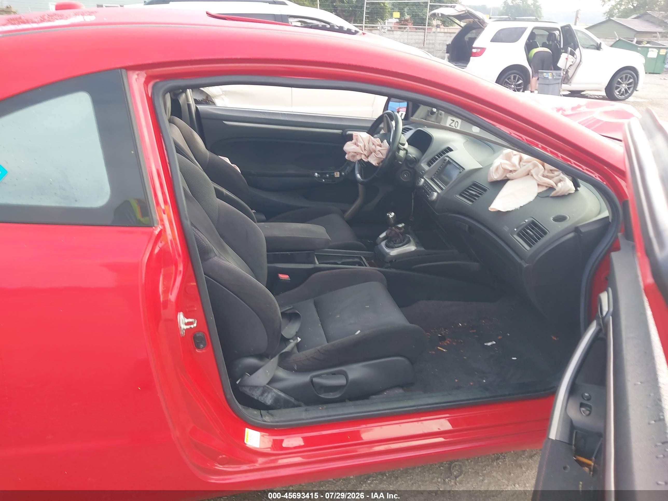 2006 Honda Civic Si Red vin: 2HGFG21546H708365
