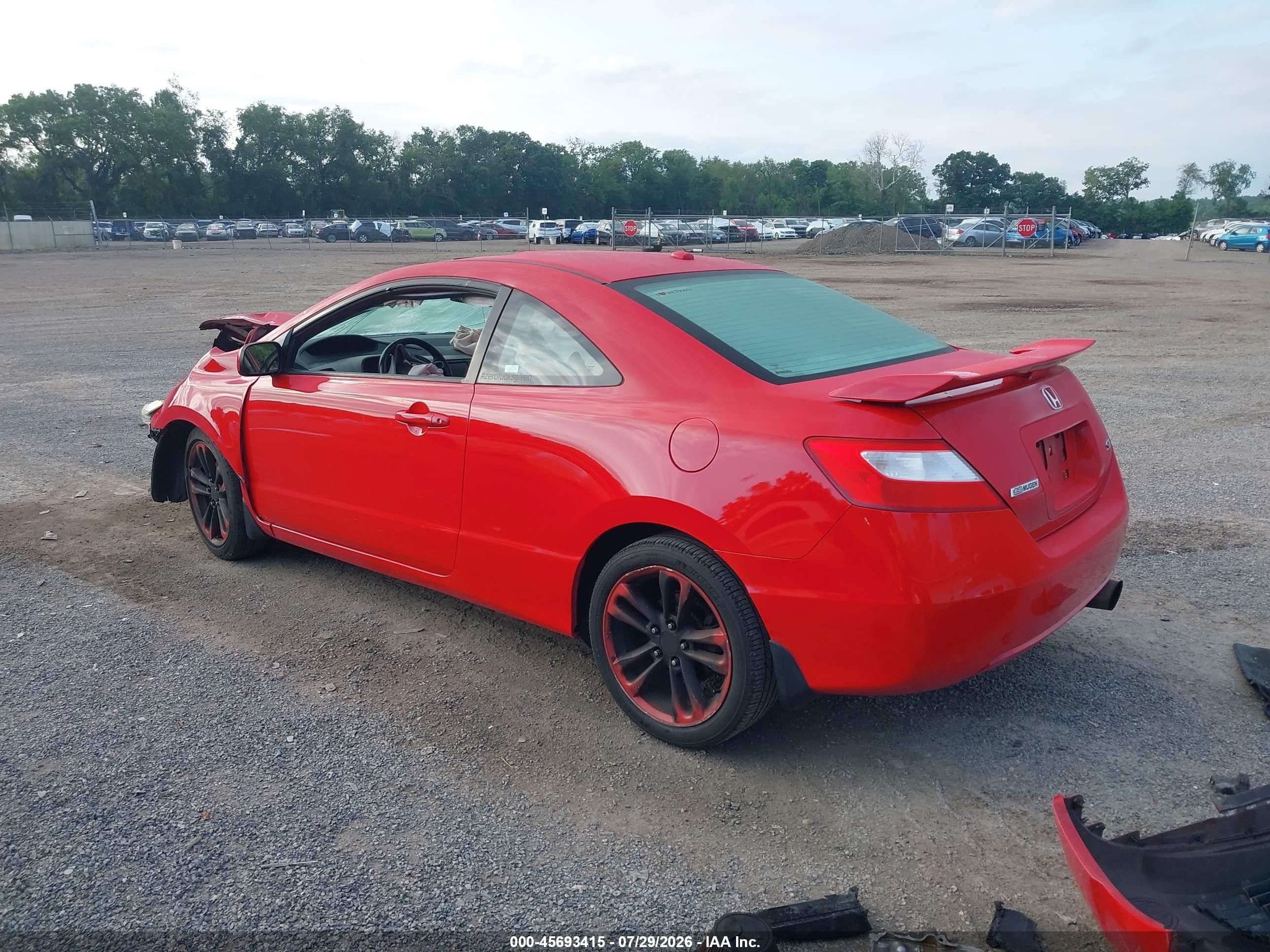 2006 Honda Civic Si Red vin: 2HGFG21546H708365