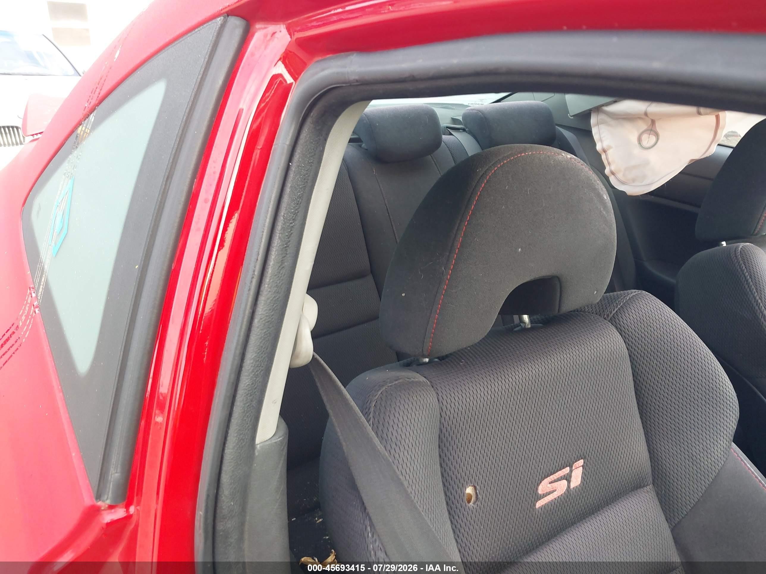 2006 Honda Civic Si Red vin: 2HGFG21546H708365