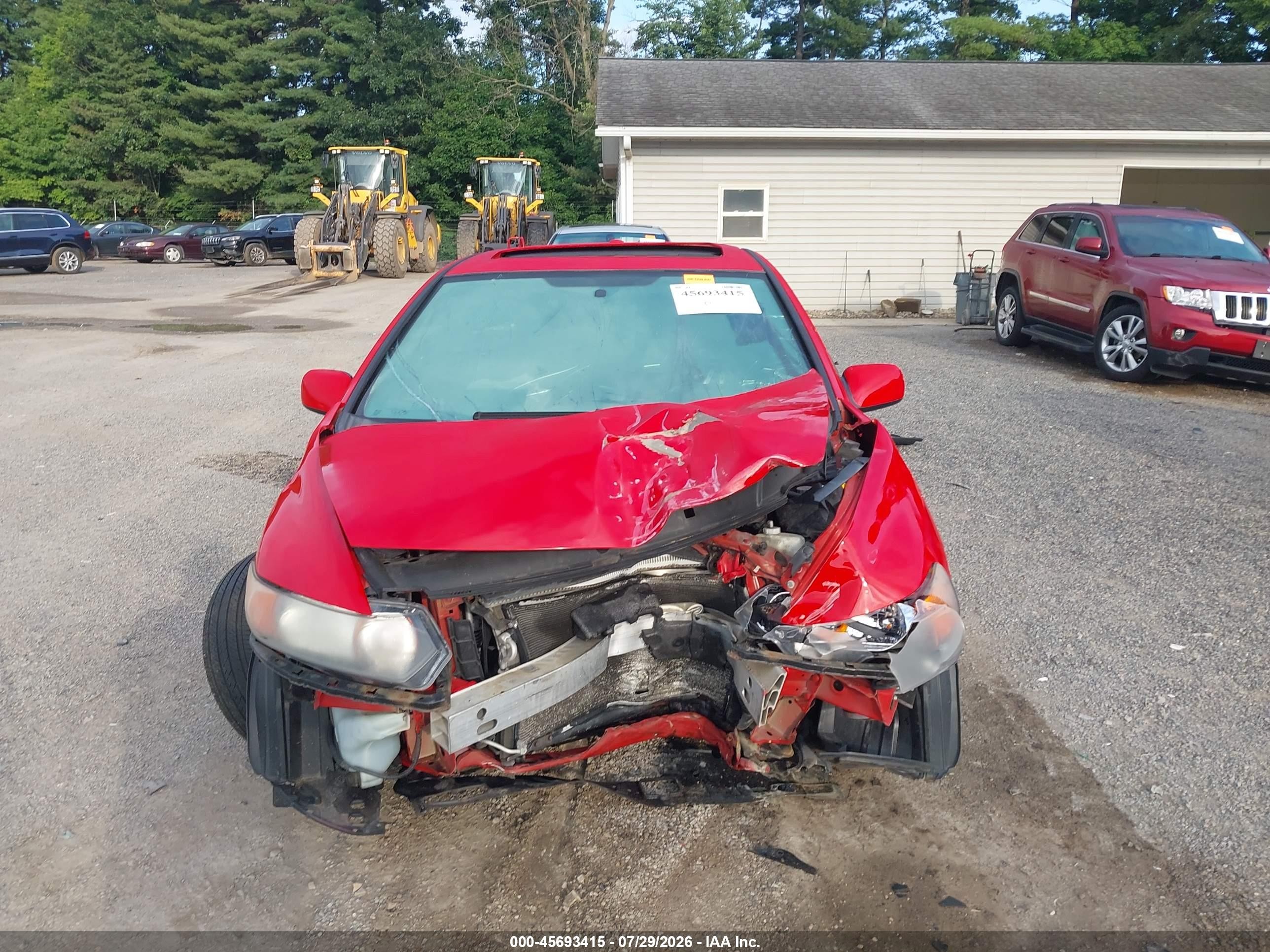 2006 Honda Civic Si Red vin: 2HGFG21546H708365
