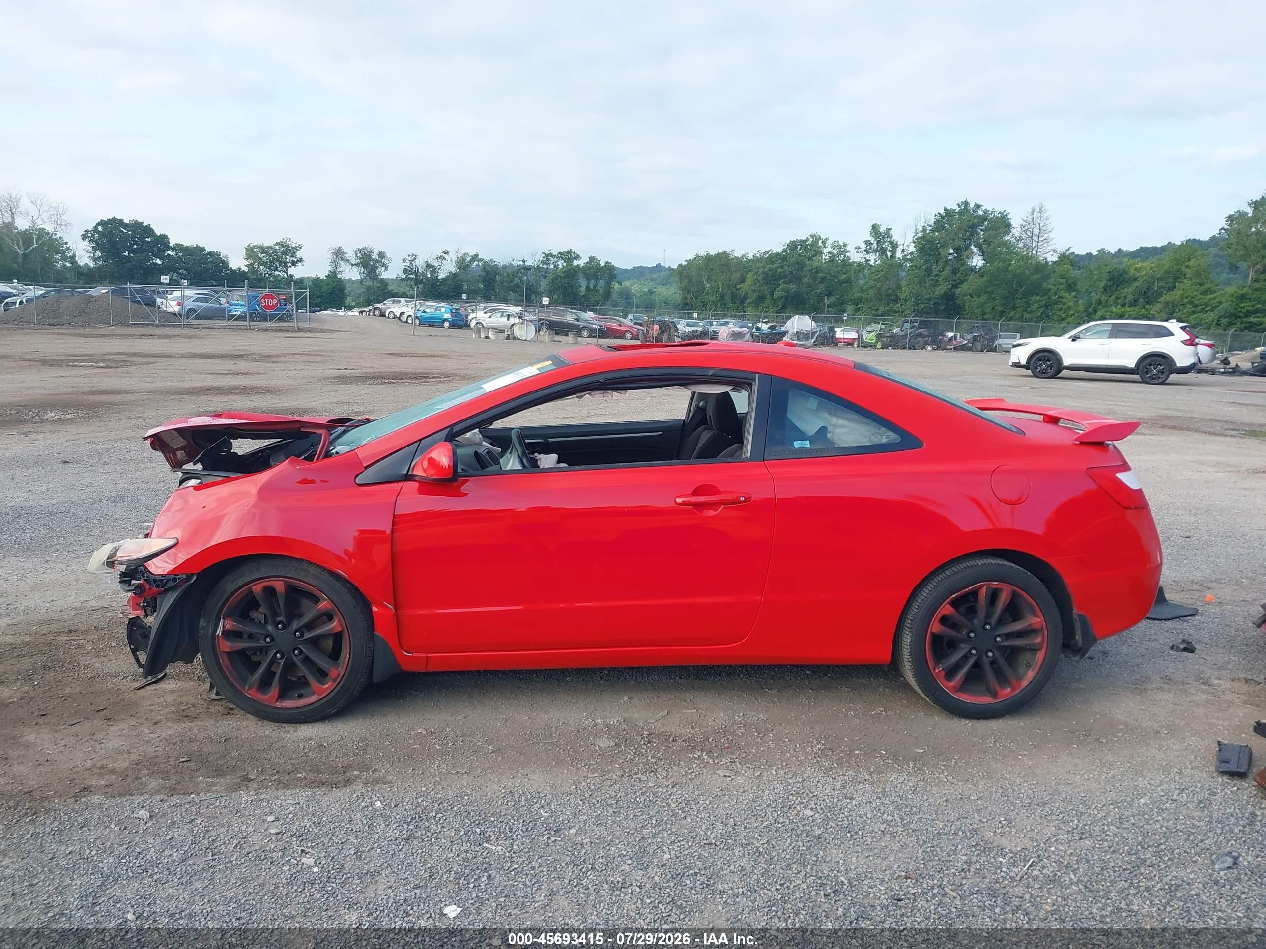 2006 Honda Civic Si Red vin: 2HGFG21546H708365