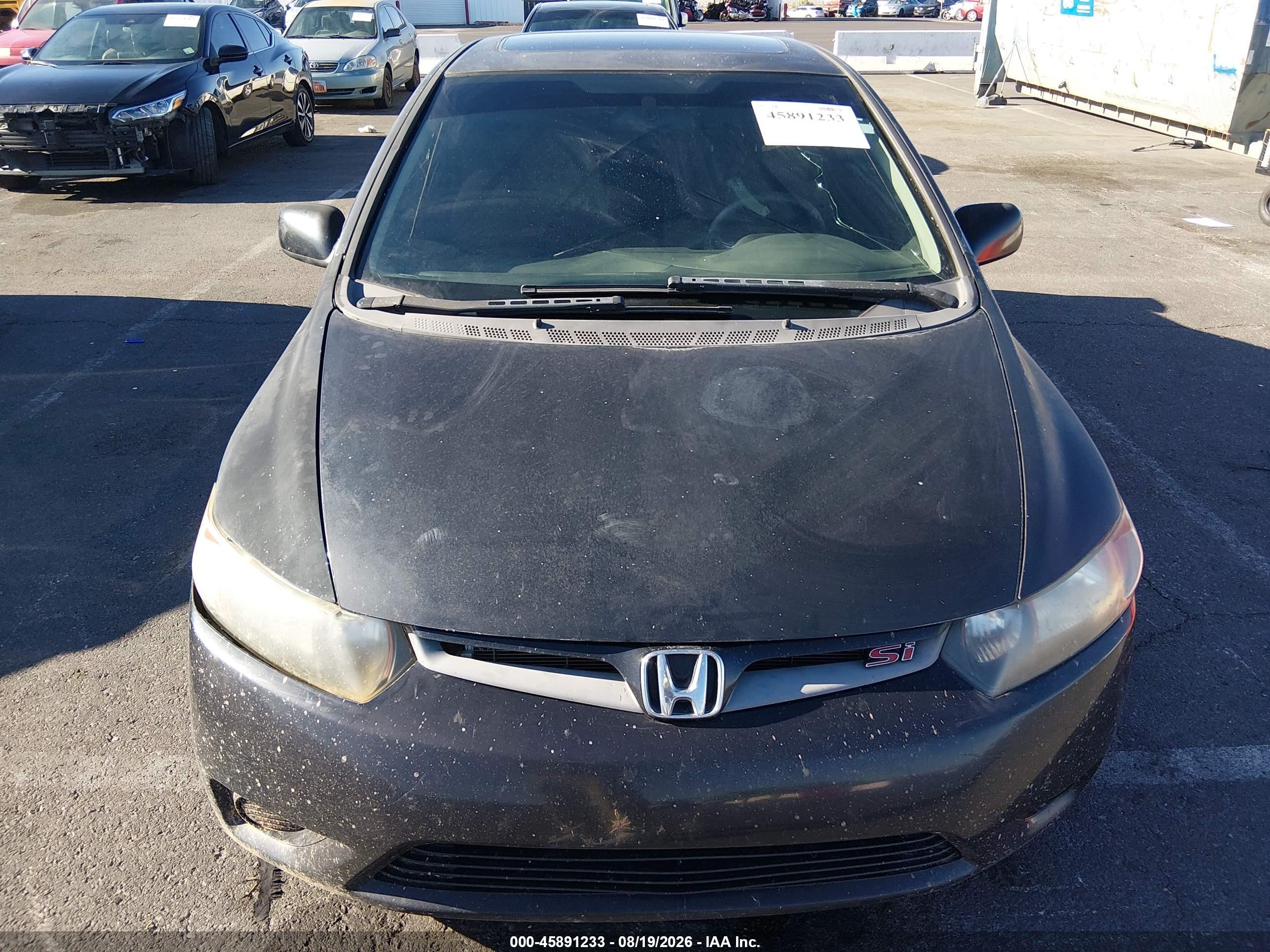 2006 Honda Civic Si Черный vin: 2HGFG21546H711931