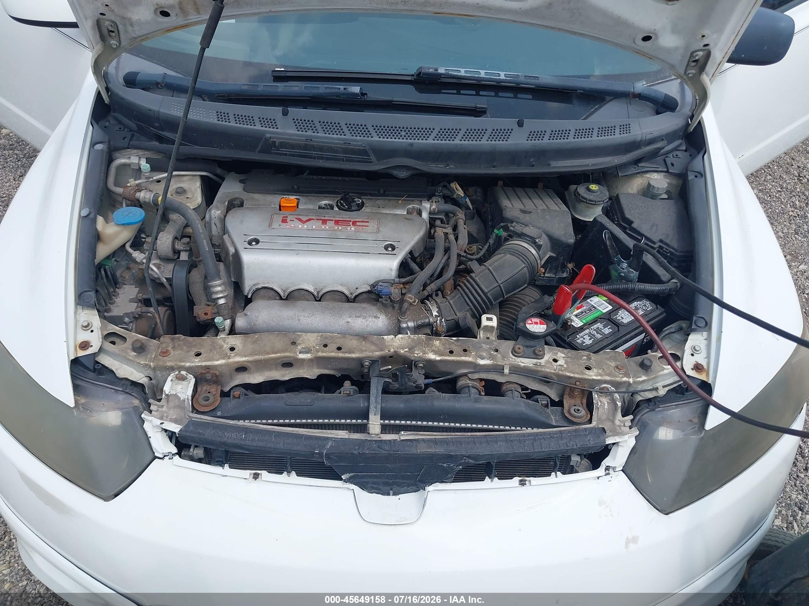 2008 Honda Civic Si White vin: 2HGFG21558H708295