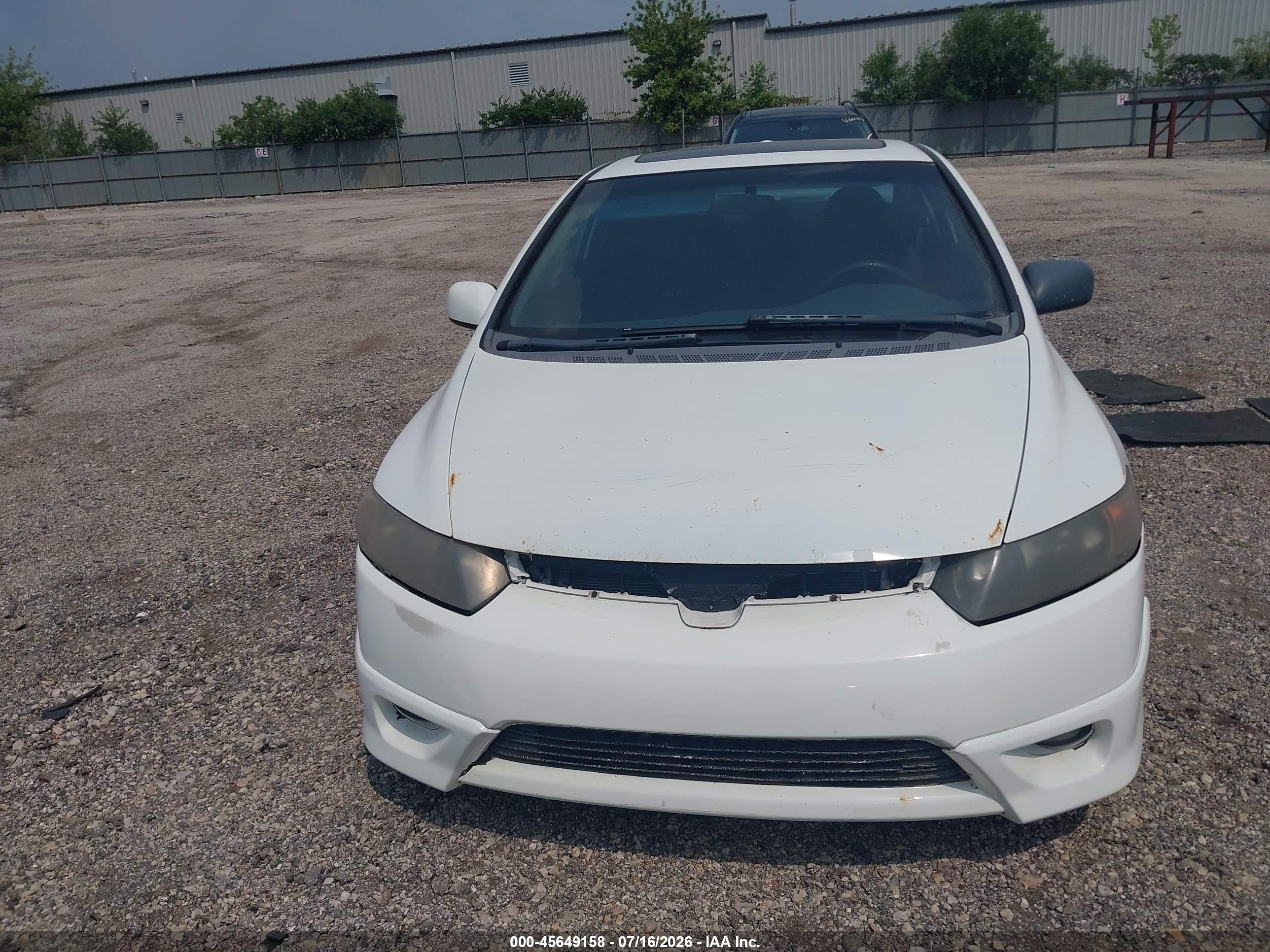 2008 Honda Civic Si White vin: 2HGFG21558H708295