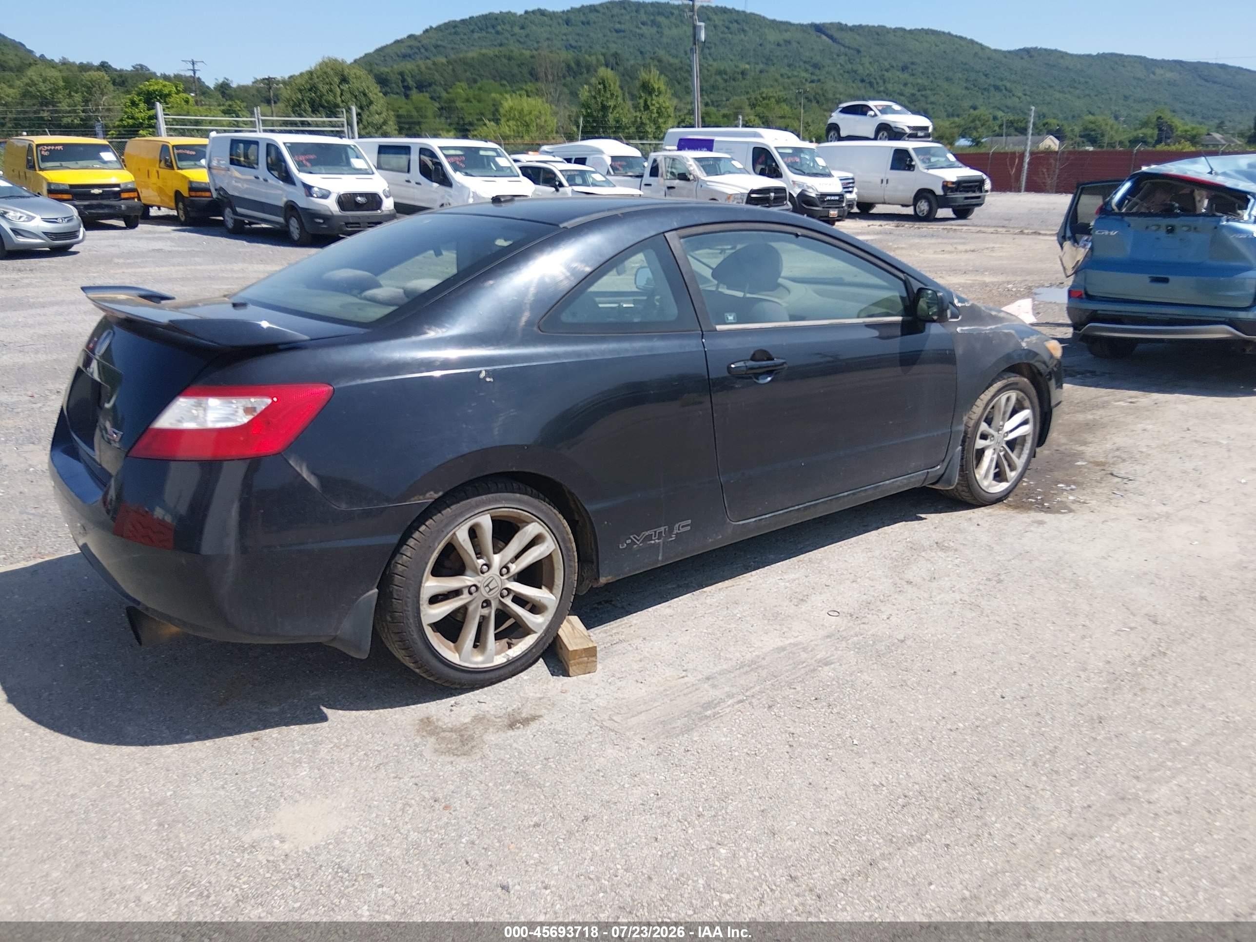 2006 Honda Civic Si Black vin: 2HGFG21566H705225