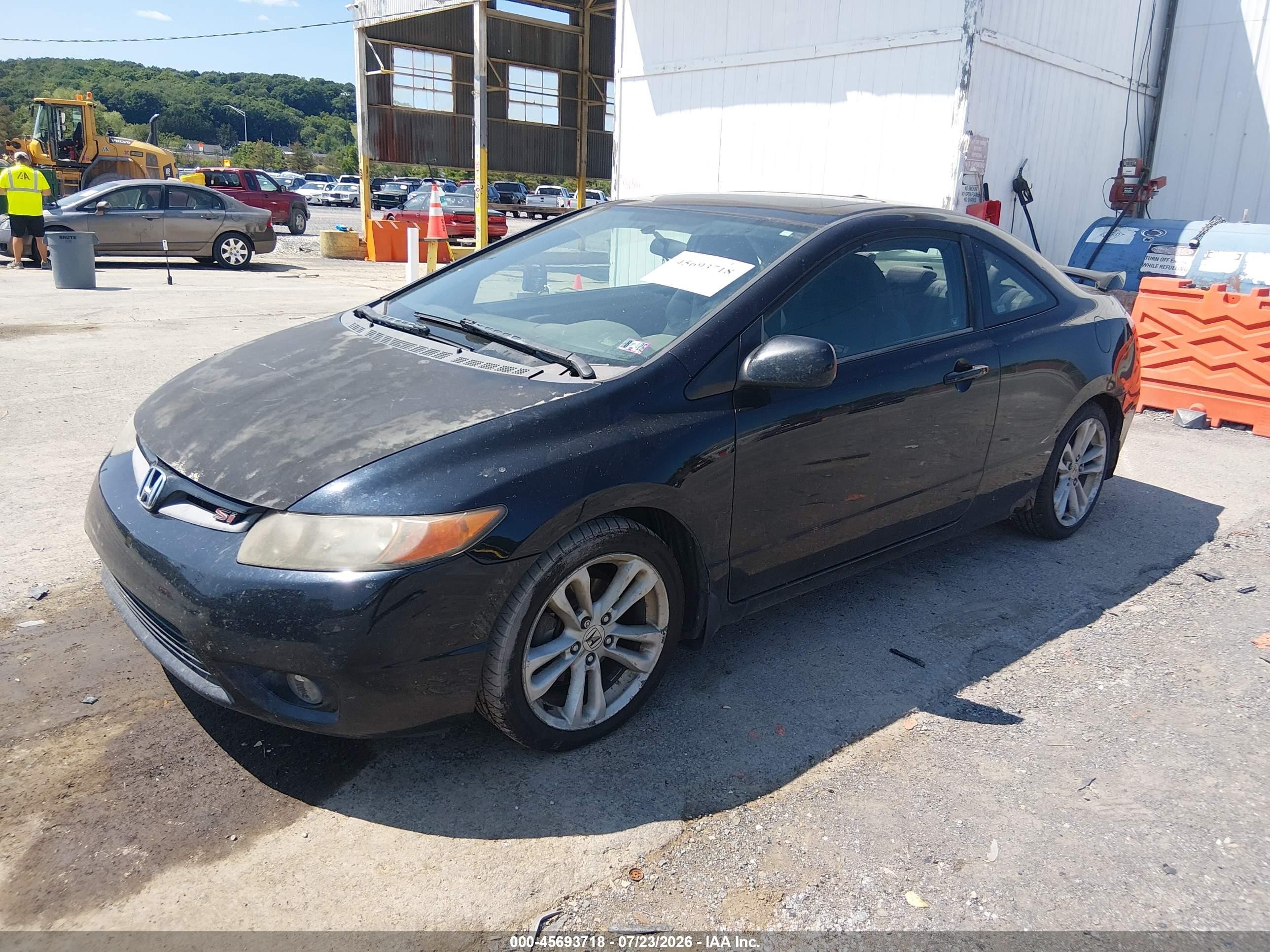 2006 Honda Civic Si Black vin: 2HGFG21566H705225
