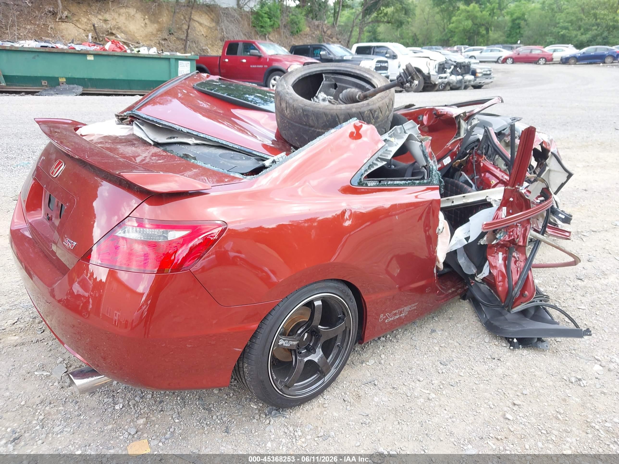 2007 Honda Civic Si Red vin: 2HGFG21567H706084