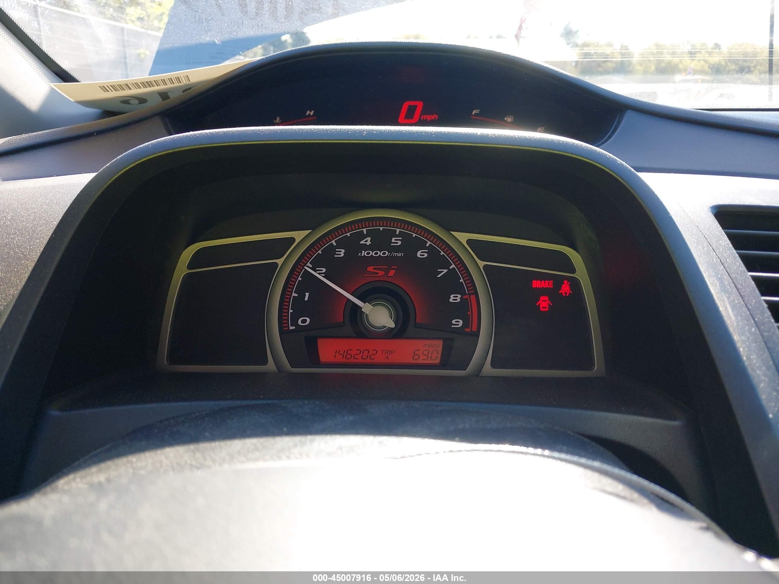 2006 Honda Civic Si Si/si (m6)/w/navi   St Серый vin: 2HGFG21576H702382