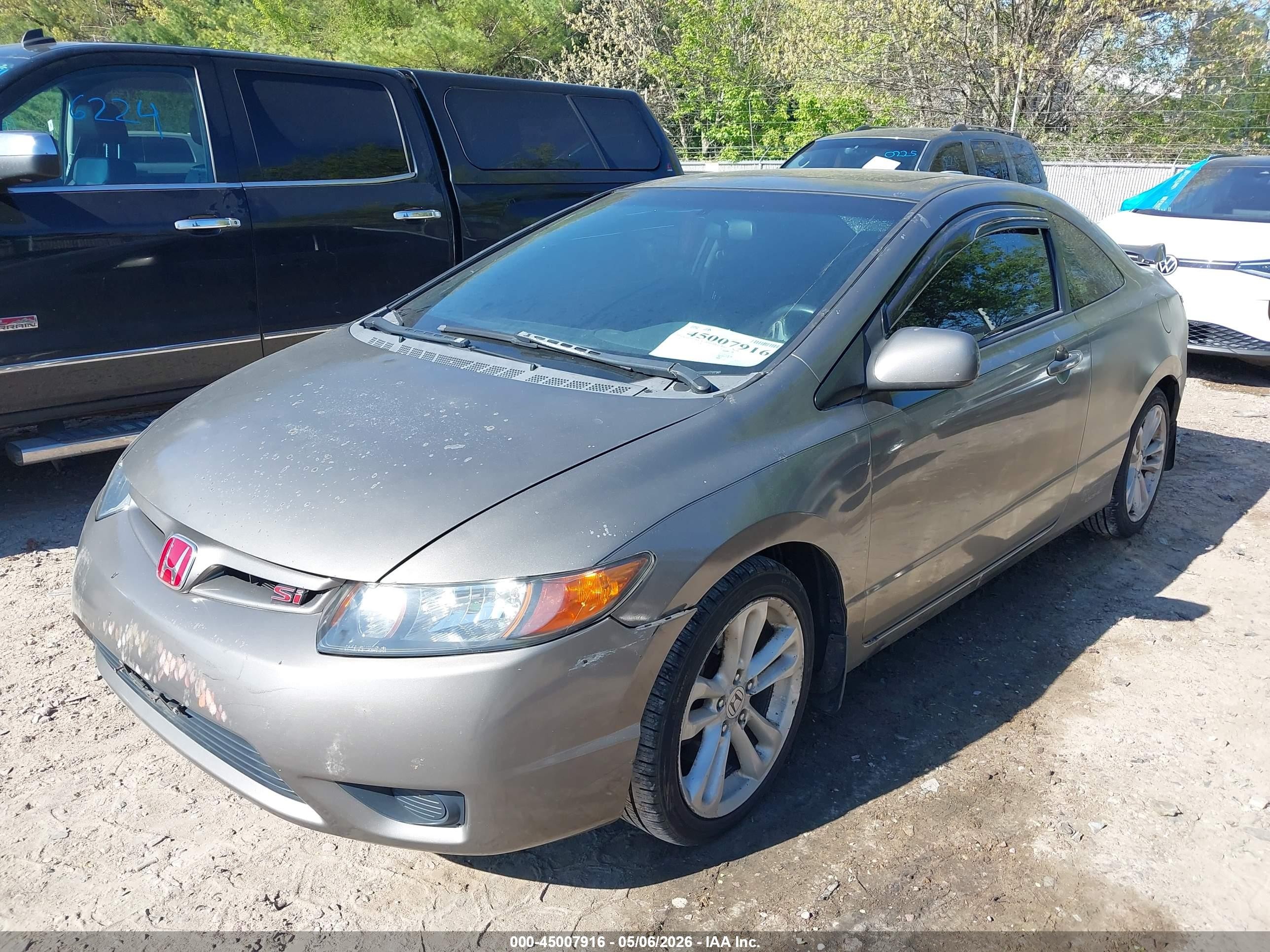 2006 Honda Civic Si Si/si (m6)/w/navi   St Серый vin: 2HGFG21576H702382