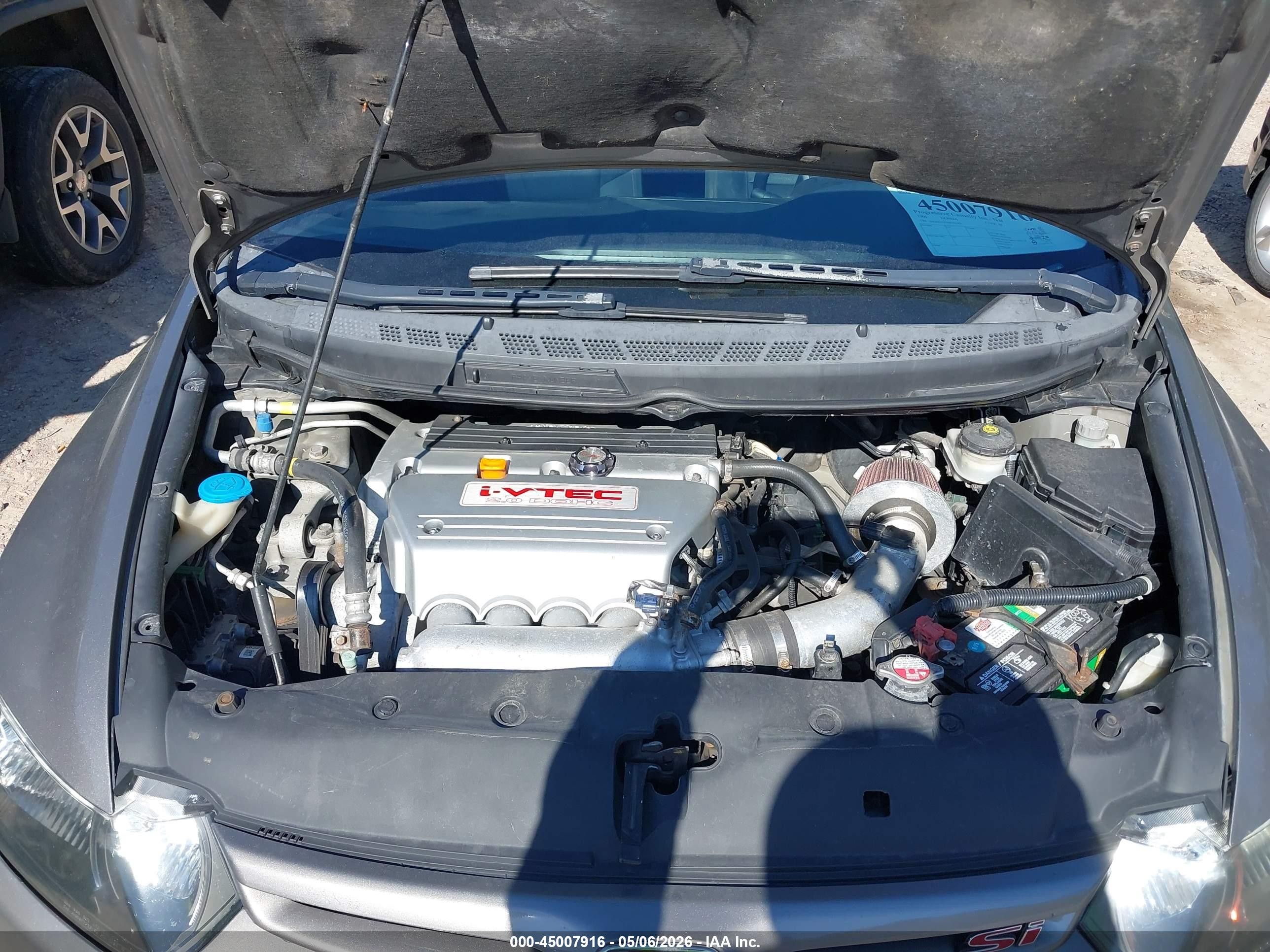 2006 Honda Civic Si Si/si (m6)/w/navi   St Серый vin: 2HGFG21576H702382