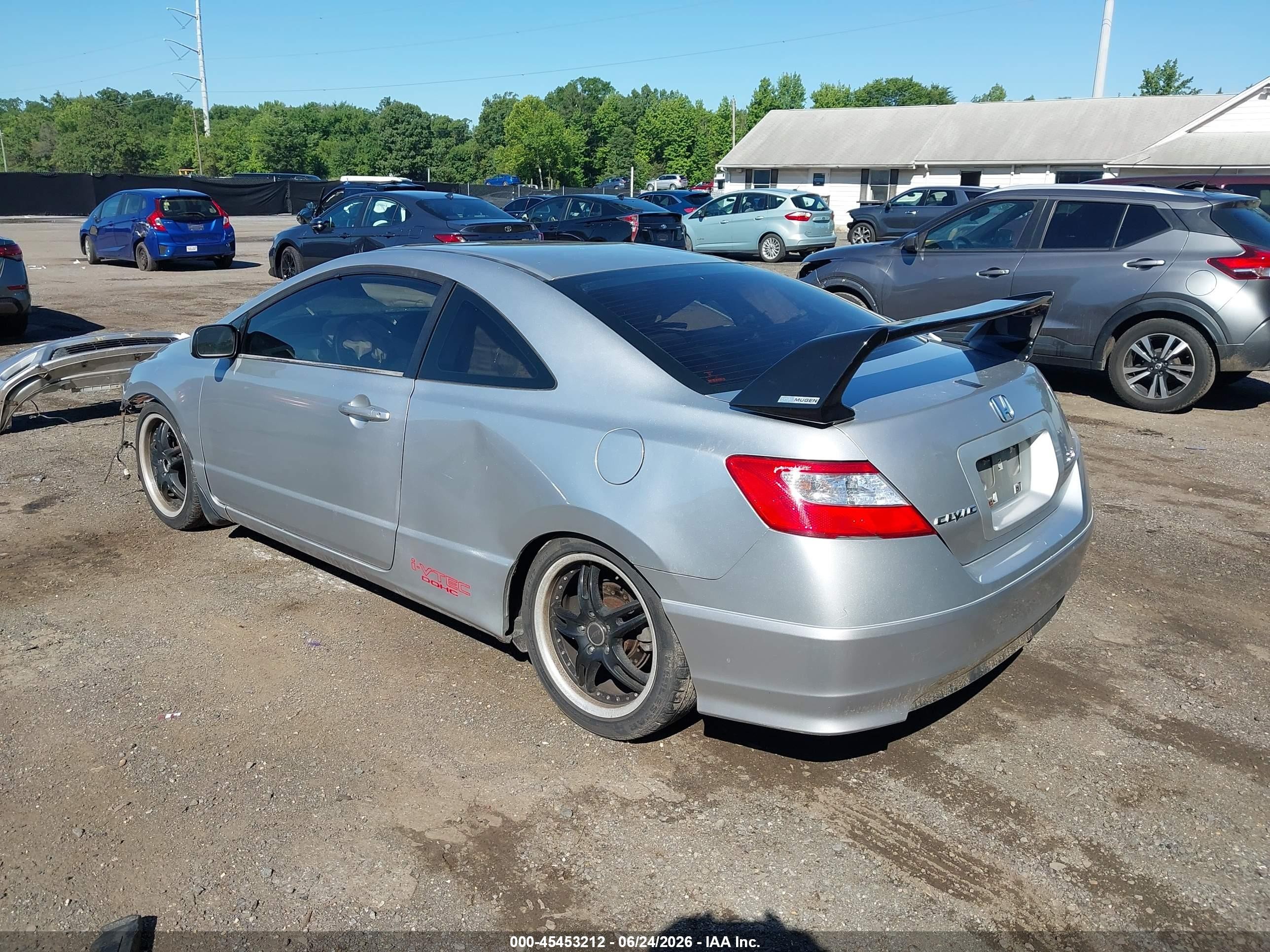 2006 Honda Civic Si Серебряный vin: 2HGFG21576H710305