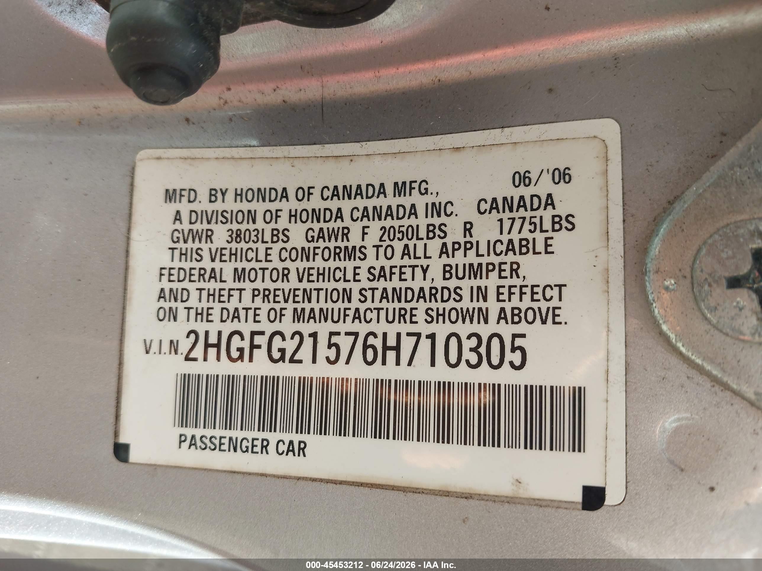 2006 Honda Civic Si Серебряный vin: 2HGFG21576H710305