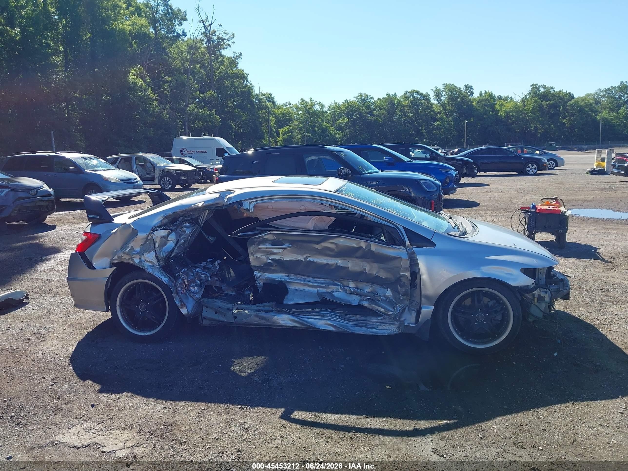 2006 Honda Civic Si Серебряный vin: 2HGFG21576H710305