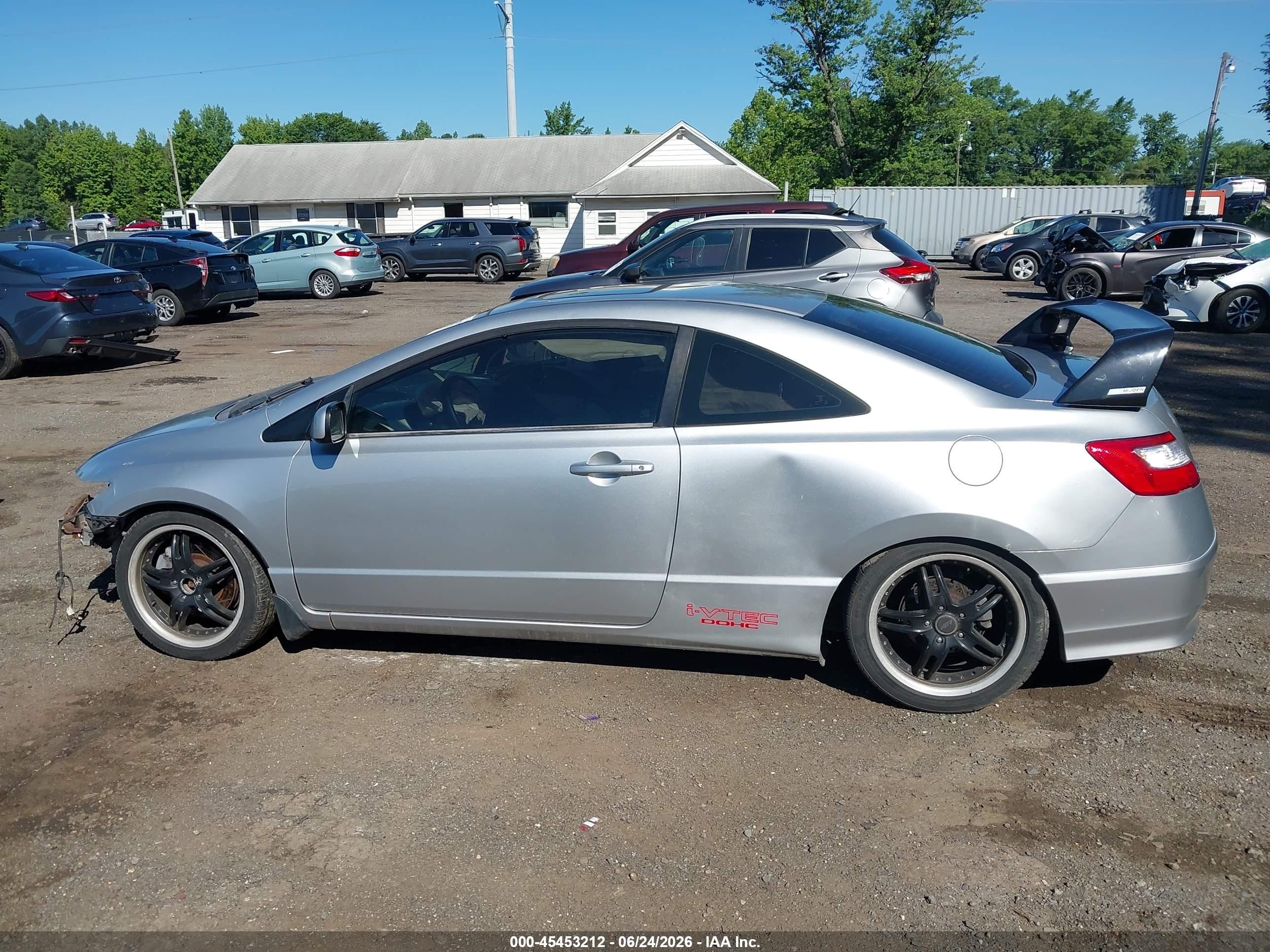 2006 Honda Civic Si Серебряный vin: 2HGFG21576H710305