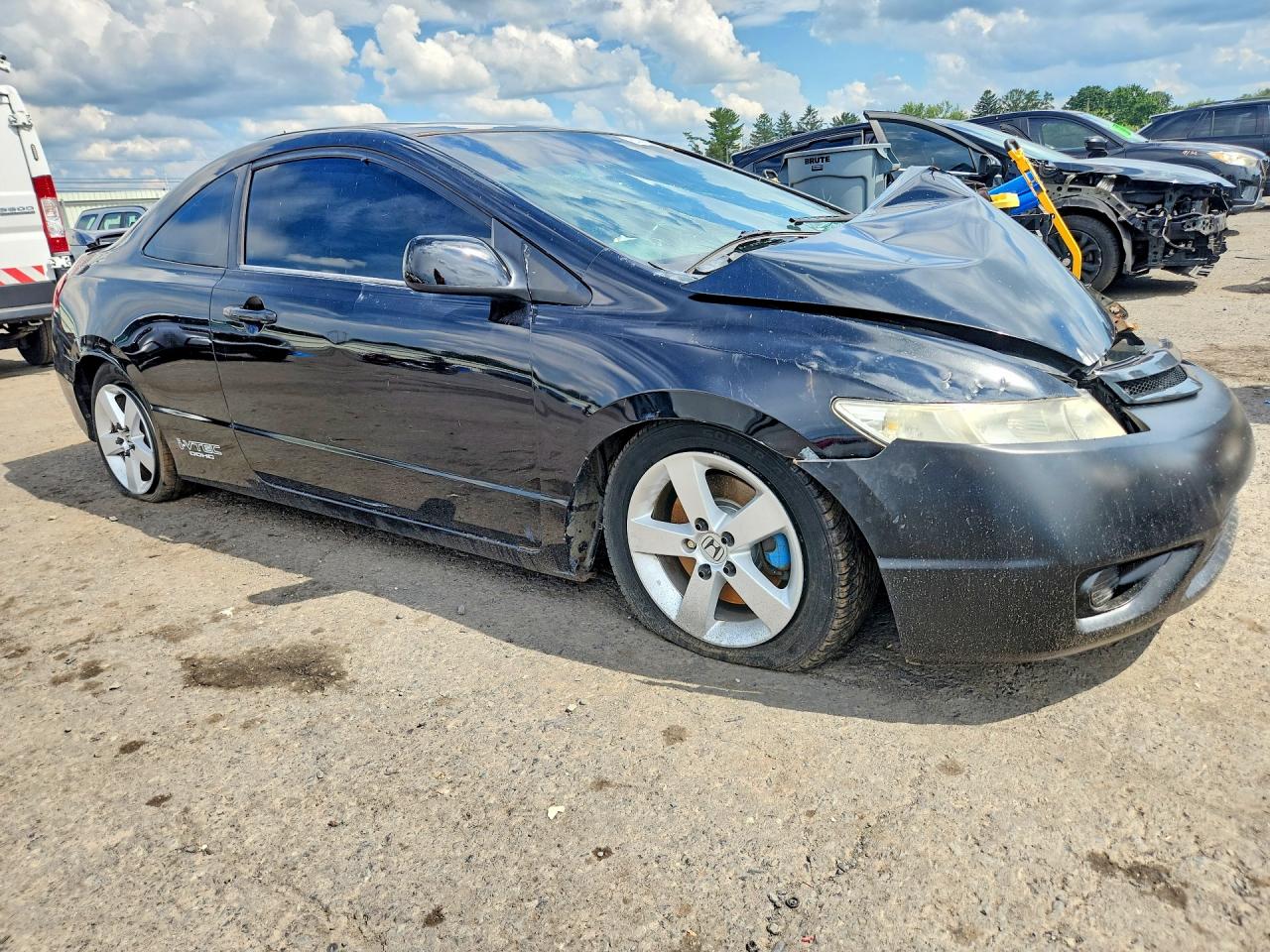 2007 Honda Civic Si Black vin: 2HGFG21577H700763