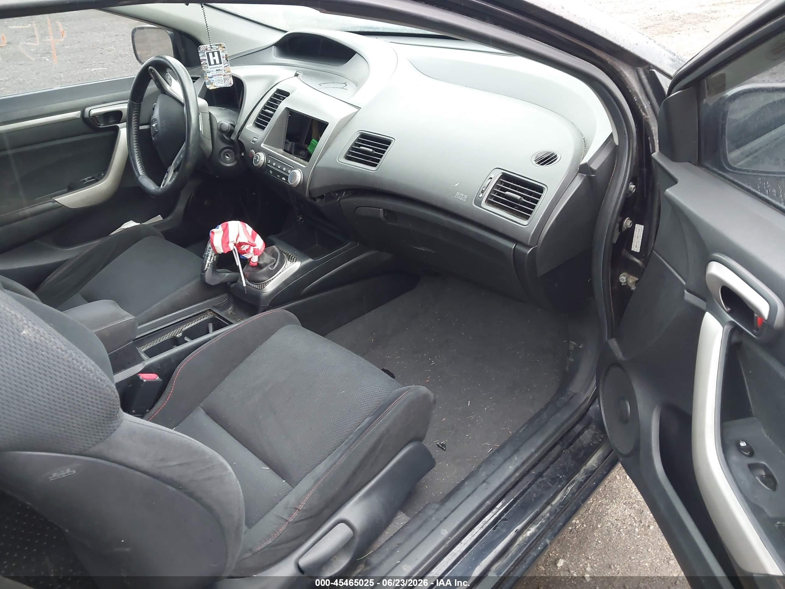 2008 Honda Civic Si Black vin: 2HGFG21578H705866