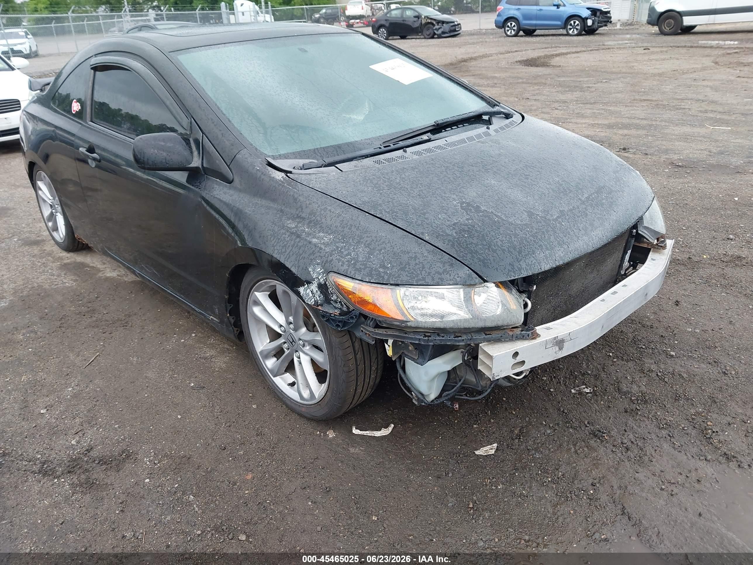 2008 Honda Civic Si Black vin: 2HGFG21578H705866