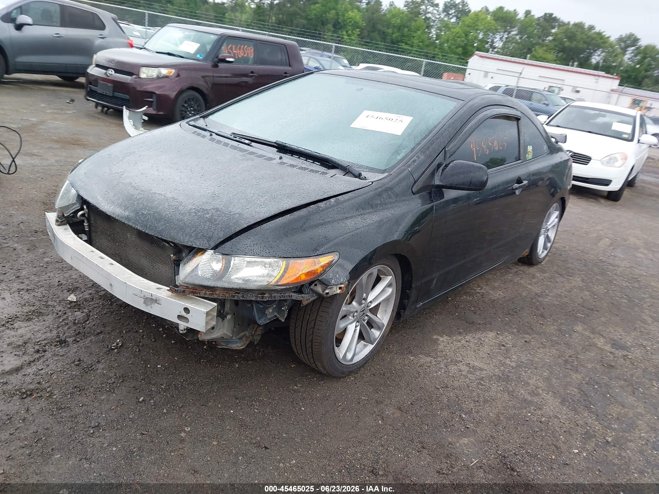 2008 Honda Civic Si Black vin: 2HGFG21578H705866