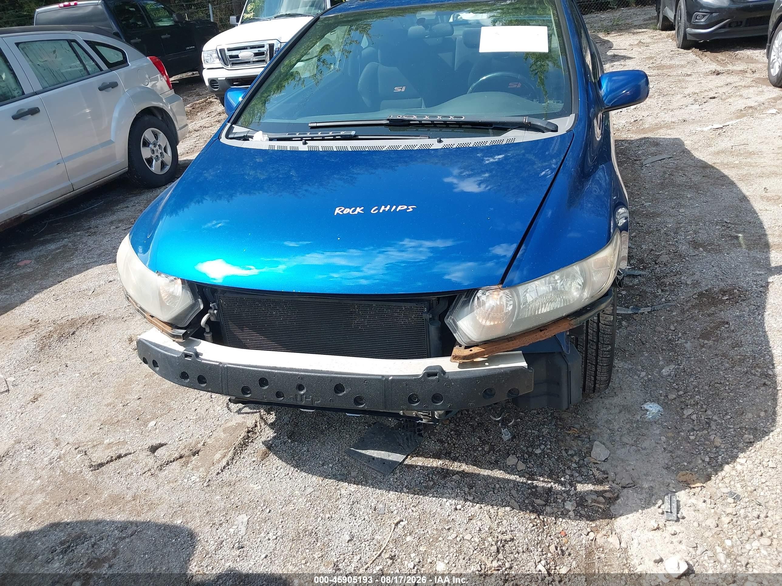 2009 Honda Civic Si Синий vin: 2HGFG21579H703875