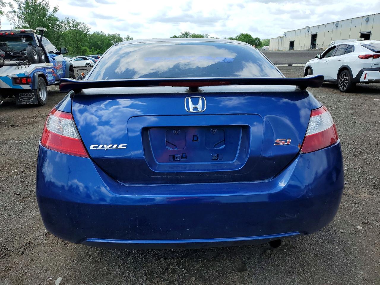2006 Honda Civic Si Blue vin: 2HGFG21586H708823
