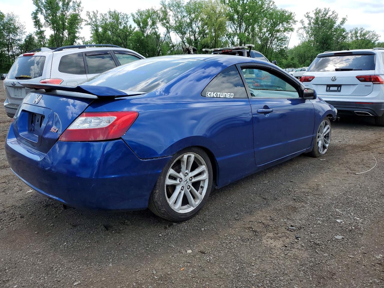 2006 Honda Civic Si Blue vin: 2HGFG21586H708823